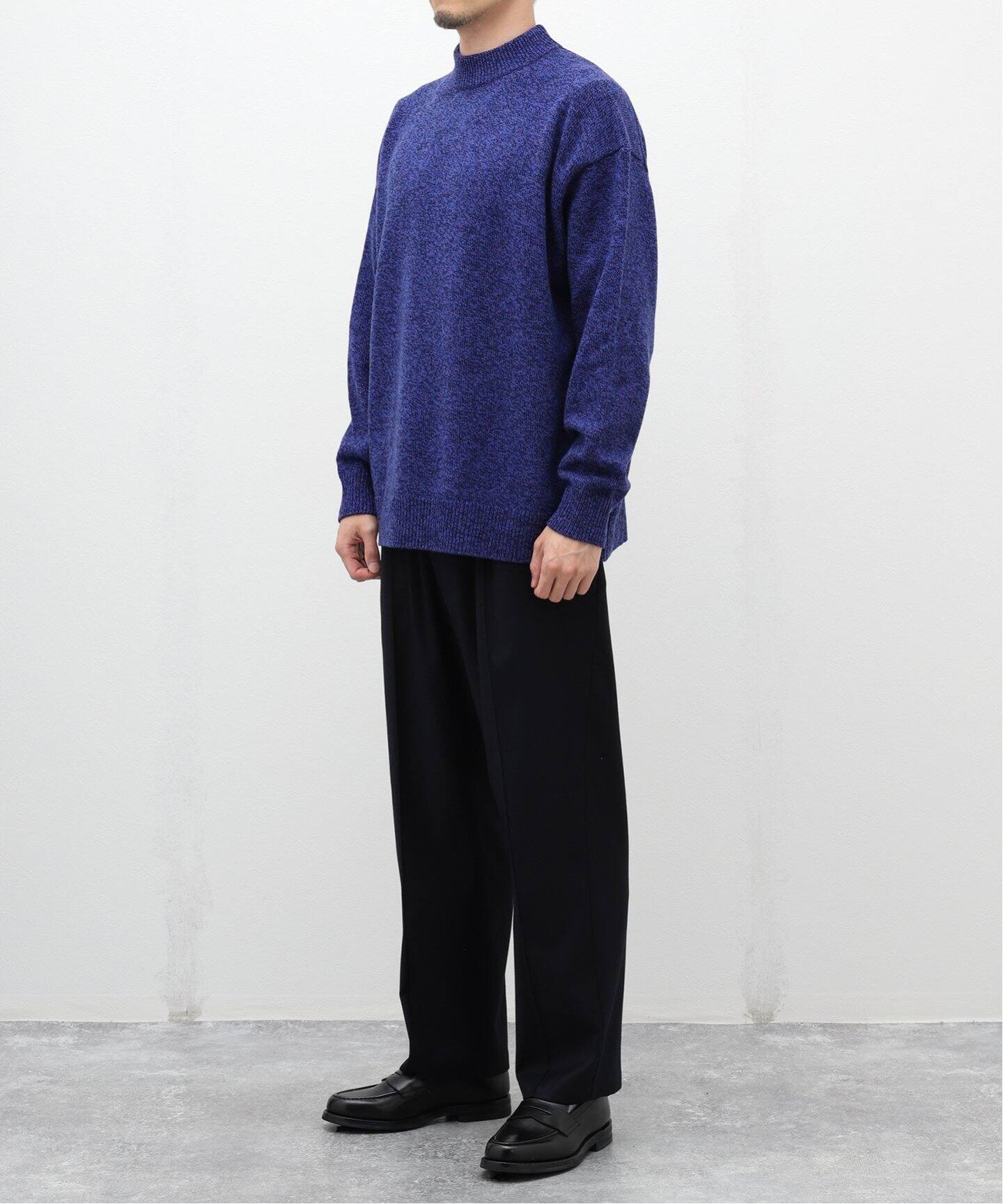 ATON / エイトン】別注 WOOL MOULINE MOCKNECK SWEATER（ニット 