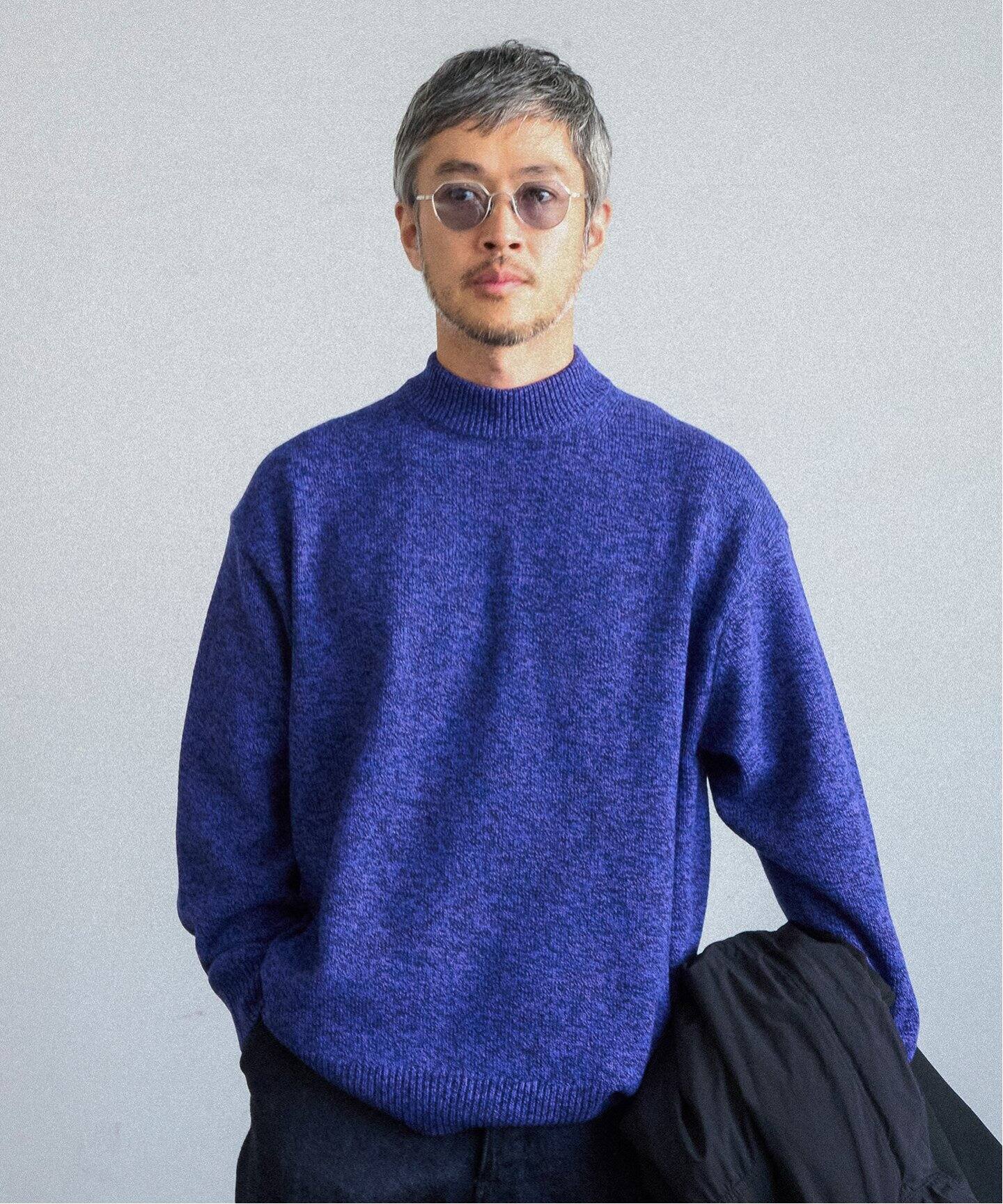 ATON / エイトン】別注 WOOL MOULINE MOCKNECK SWEATER（ニット  