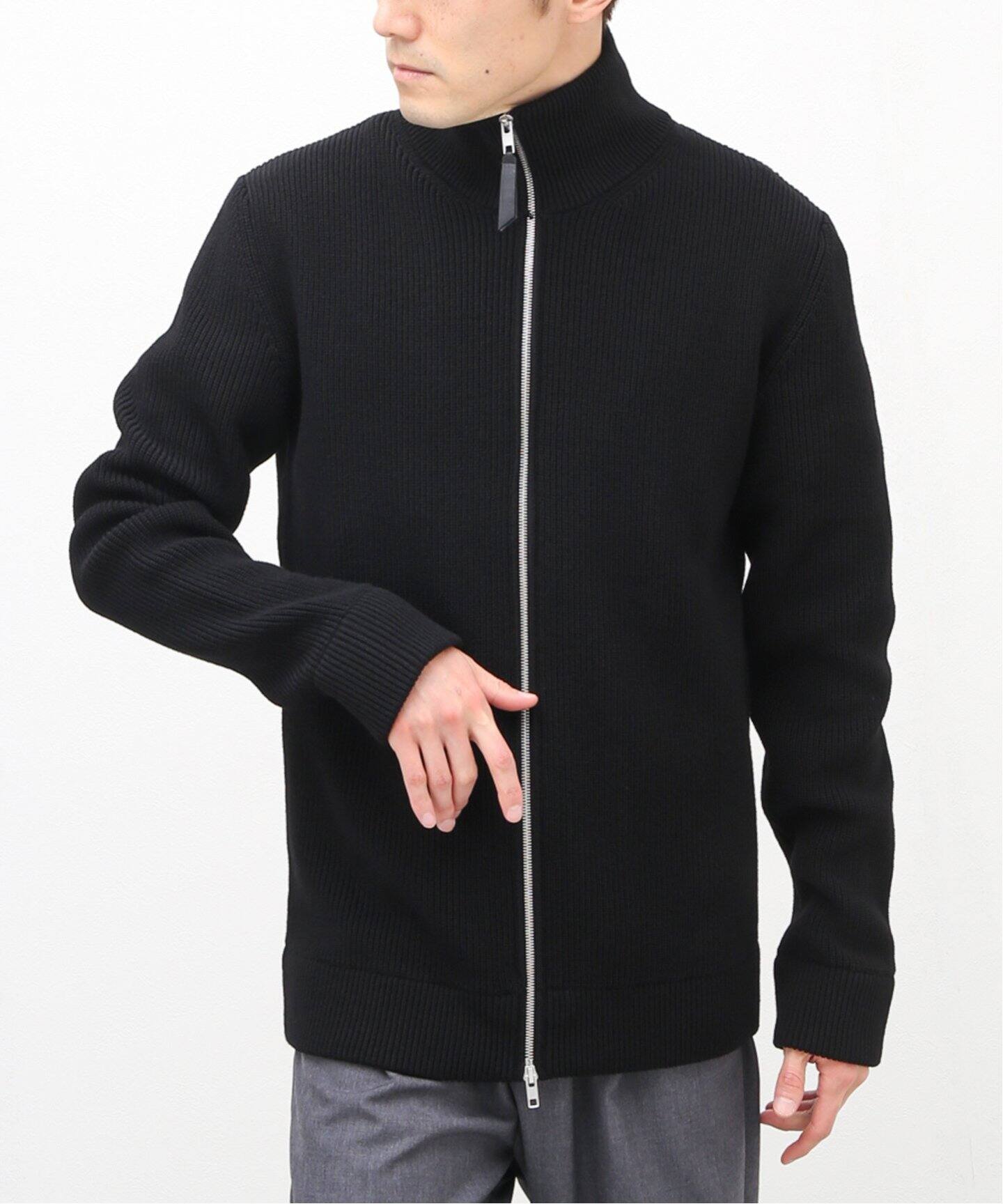 マルジェラmargiela ドライバーズニット ノーカラー ジップ  