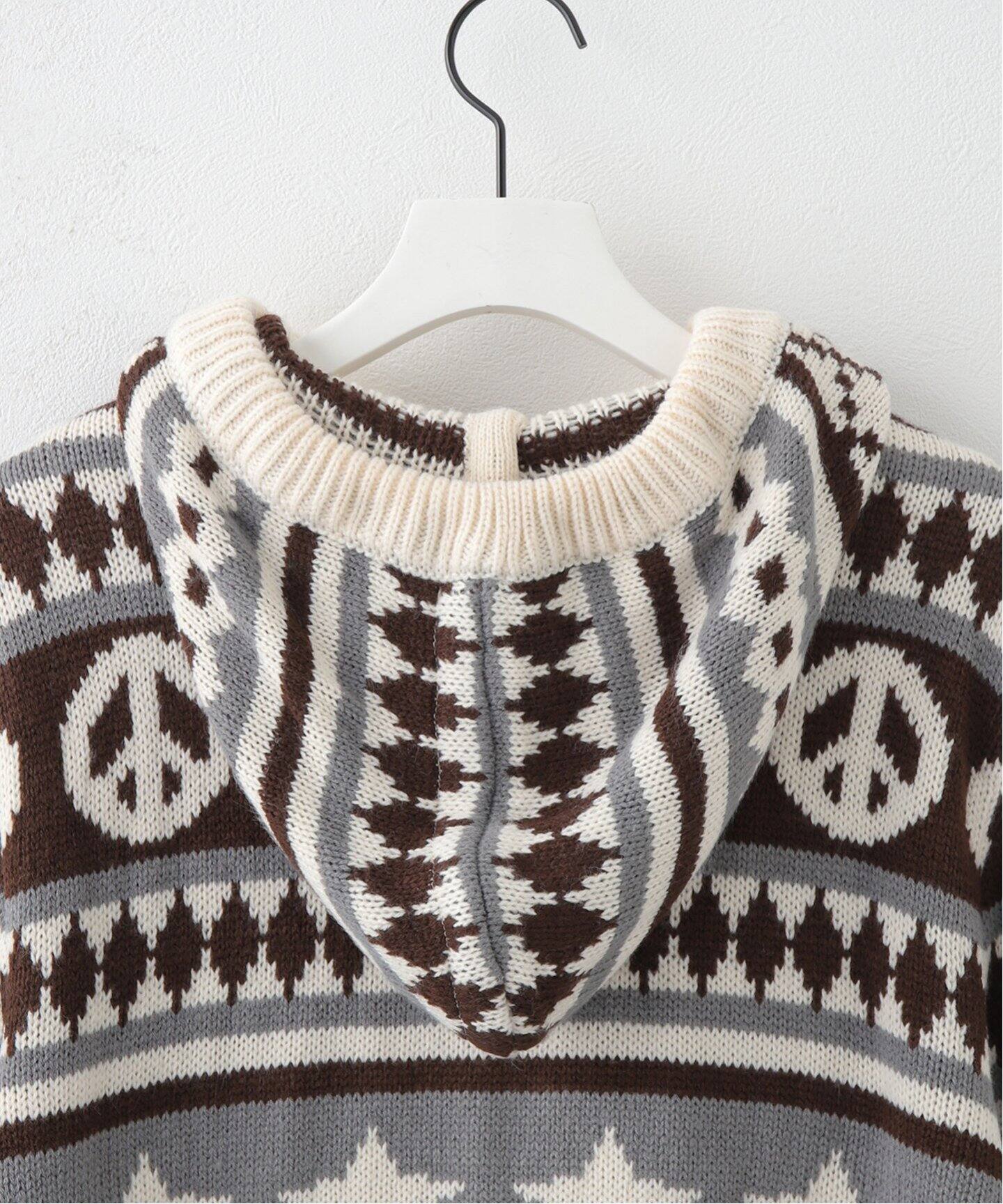 AFB / エーエフビー】PEACE KNIT HOODIE（ニット／セーター）｜PULP 