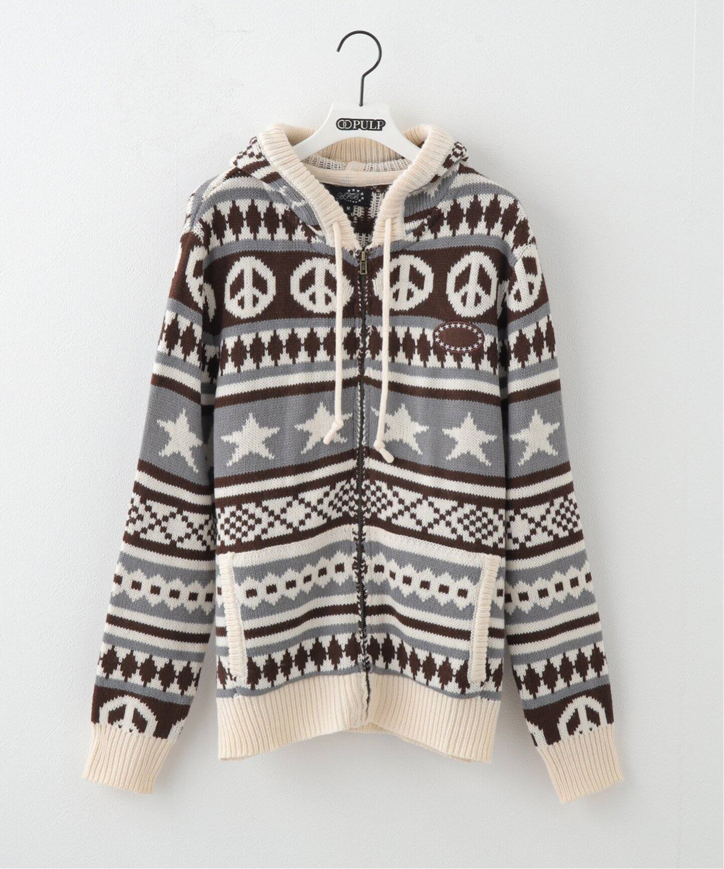AFB / エーエフビー】PEACE KNIT HOODIE（ニット／セーター）｜PULP 