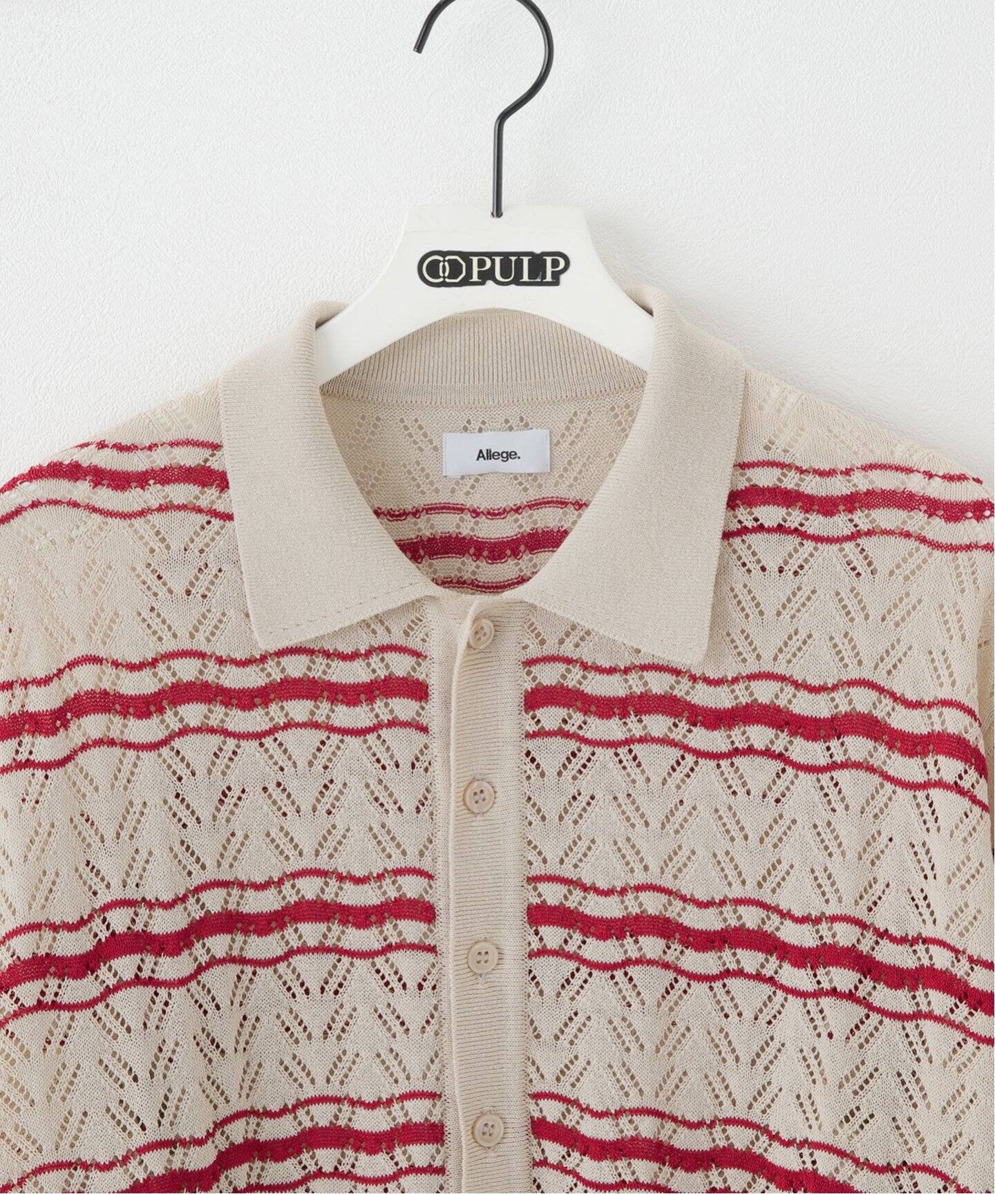 ALLEGE / アレッジ】OPENWARK BORDER CARDIGAN（カーディガン）｜PULP 