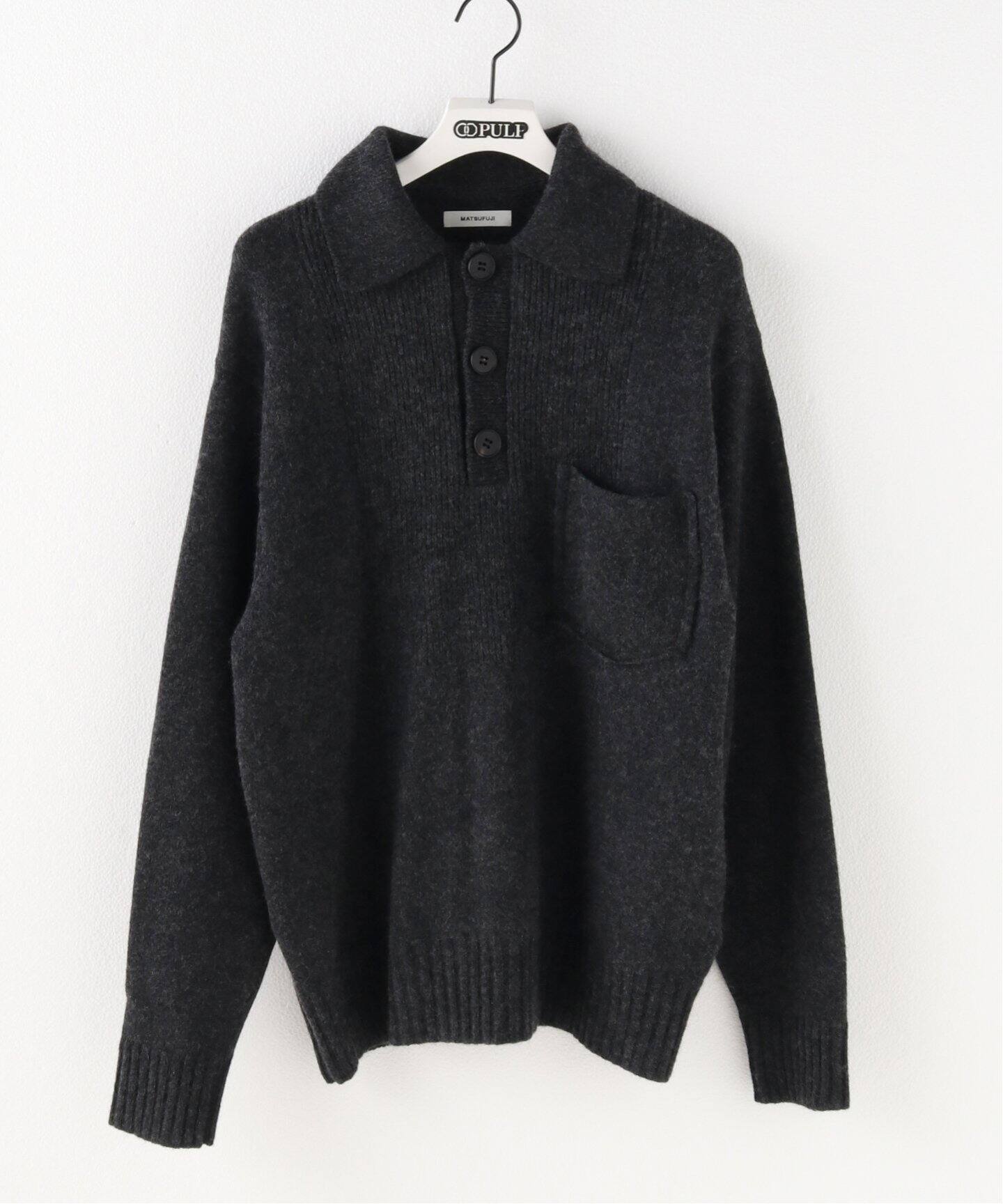 MATSUFUJI / マツフジ】WOOL KNIT ポロシャツ（ニット／セーター 