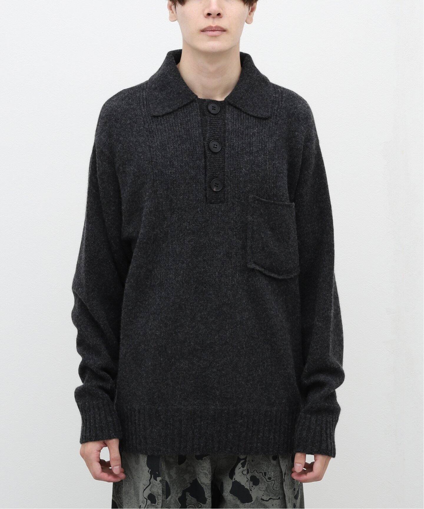 MATSUFUJI / マツフジ】WOOL KNIT ポロシャツ（ニット／セーター 
