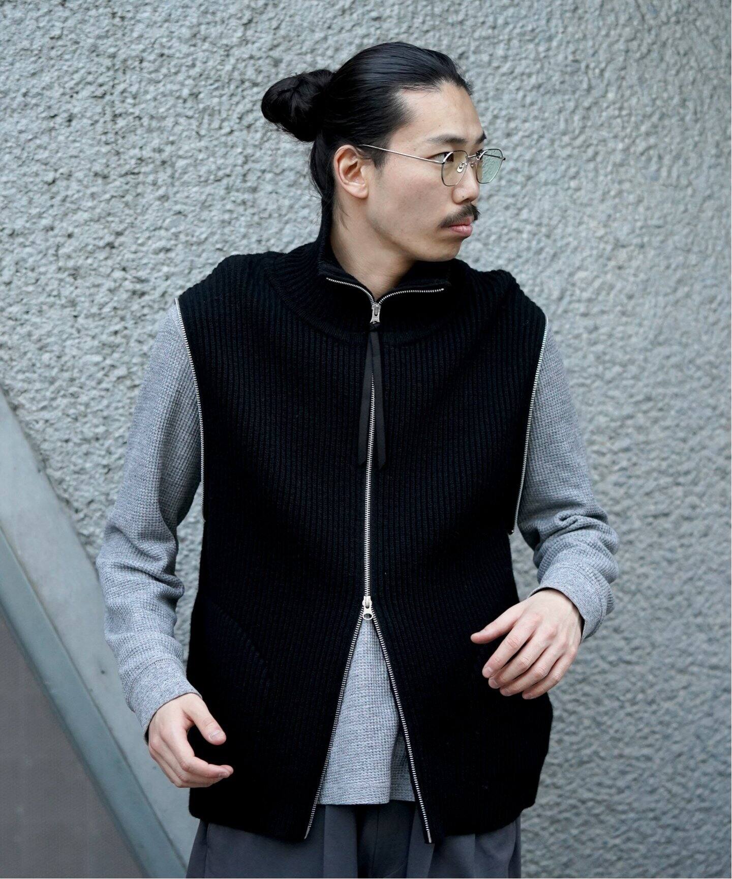 JieDa 2WAY ZIP UP KNIT ブラック 1サイズ 【公式通販】
