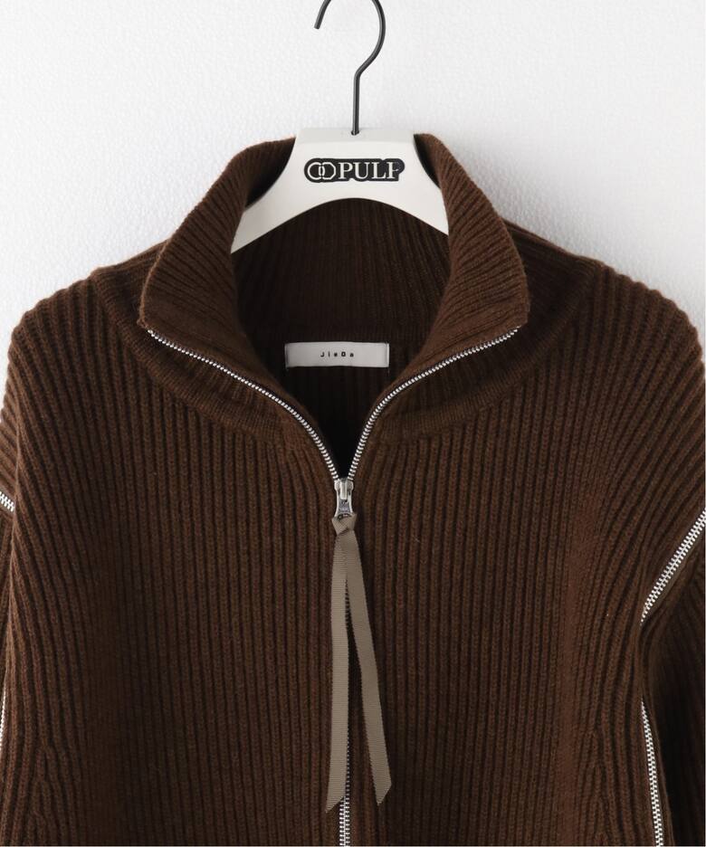 JIEDA / ジエダ】2WAY ZIP UP KNIT（ニット／セーター）｜PULP（パルプ 