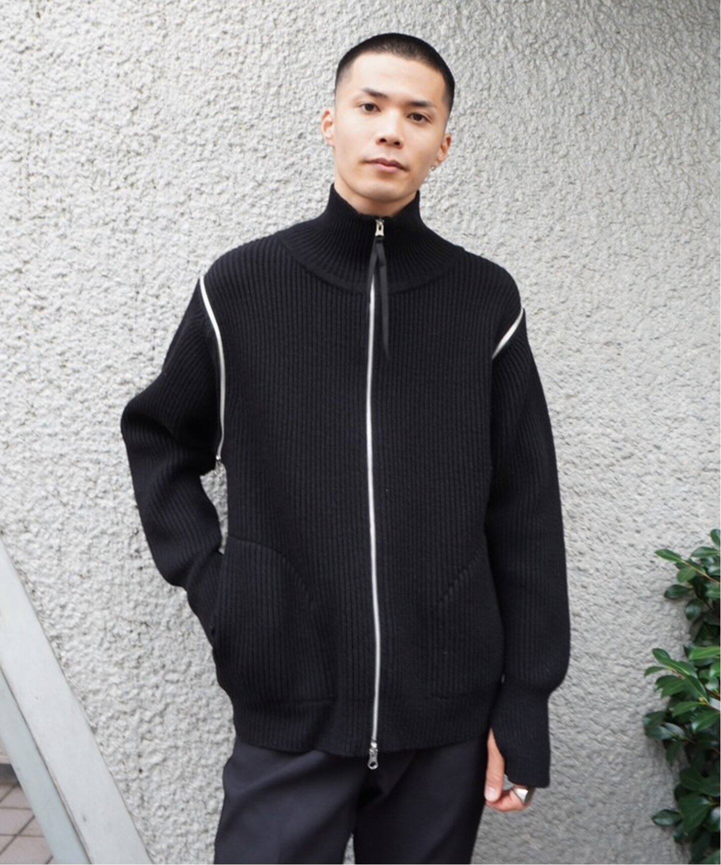 JIEDA / ジエダ】2WAY ZIP UP KNIT（ニット／セーター）｜PULP（パルプ 