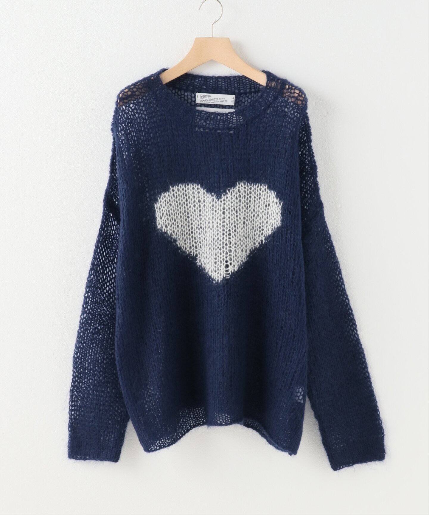 DAIRIKU / ダイリク】Heart Mohair Knit Pullover（ニット／セーター  