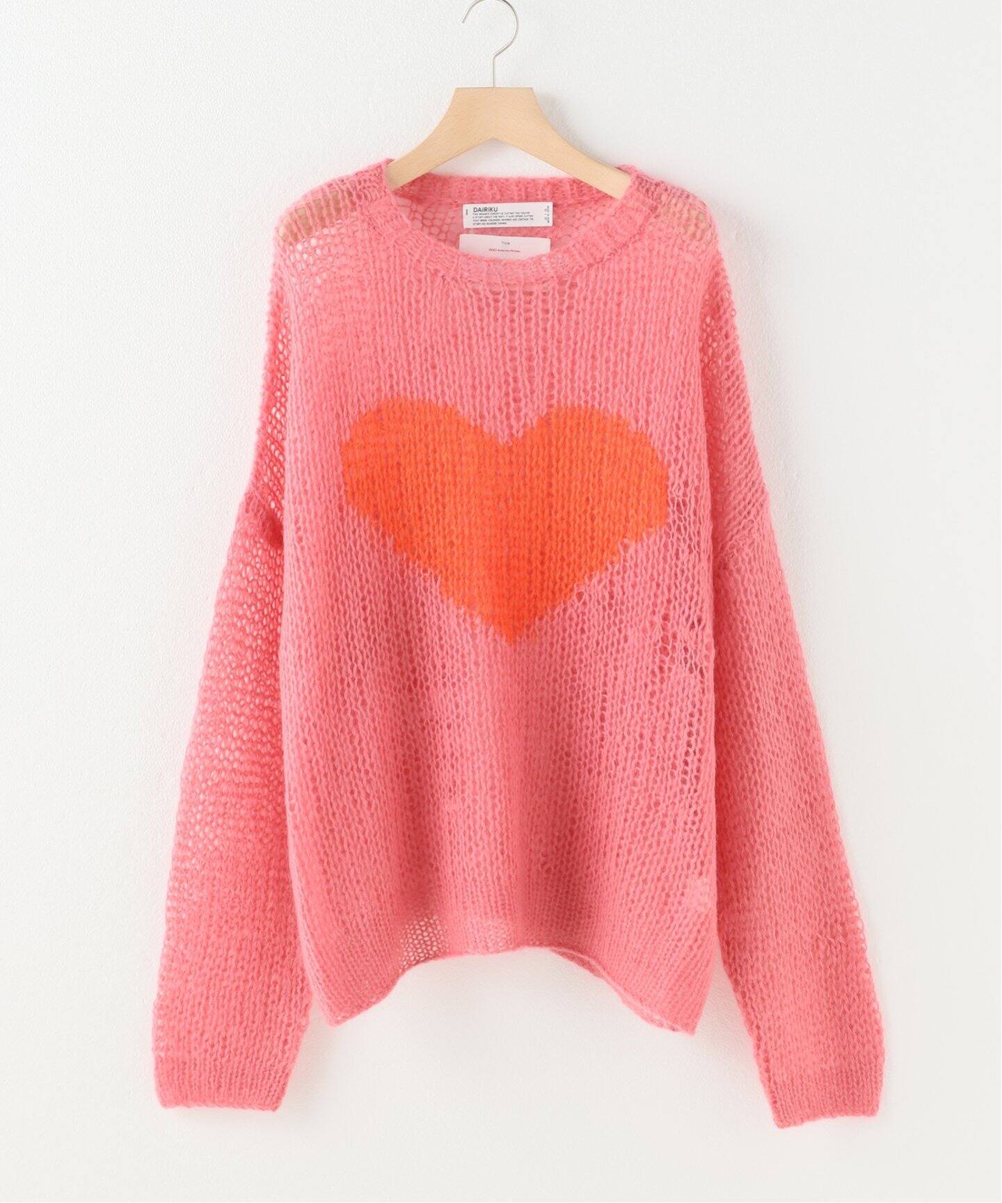 DAIRIKU / ダイリク】Heart Mohair Knit Pullover（ニット／セーター 