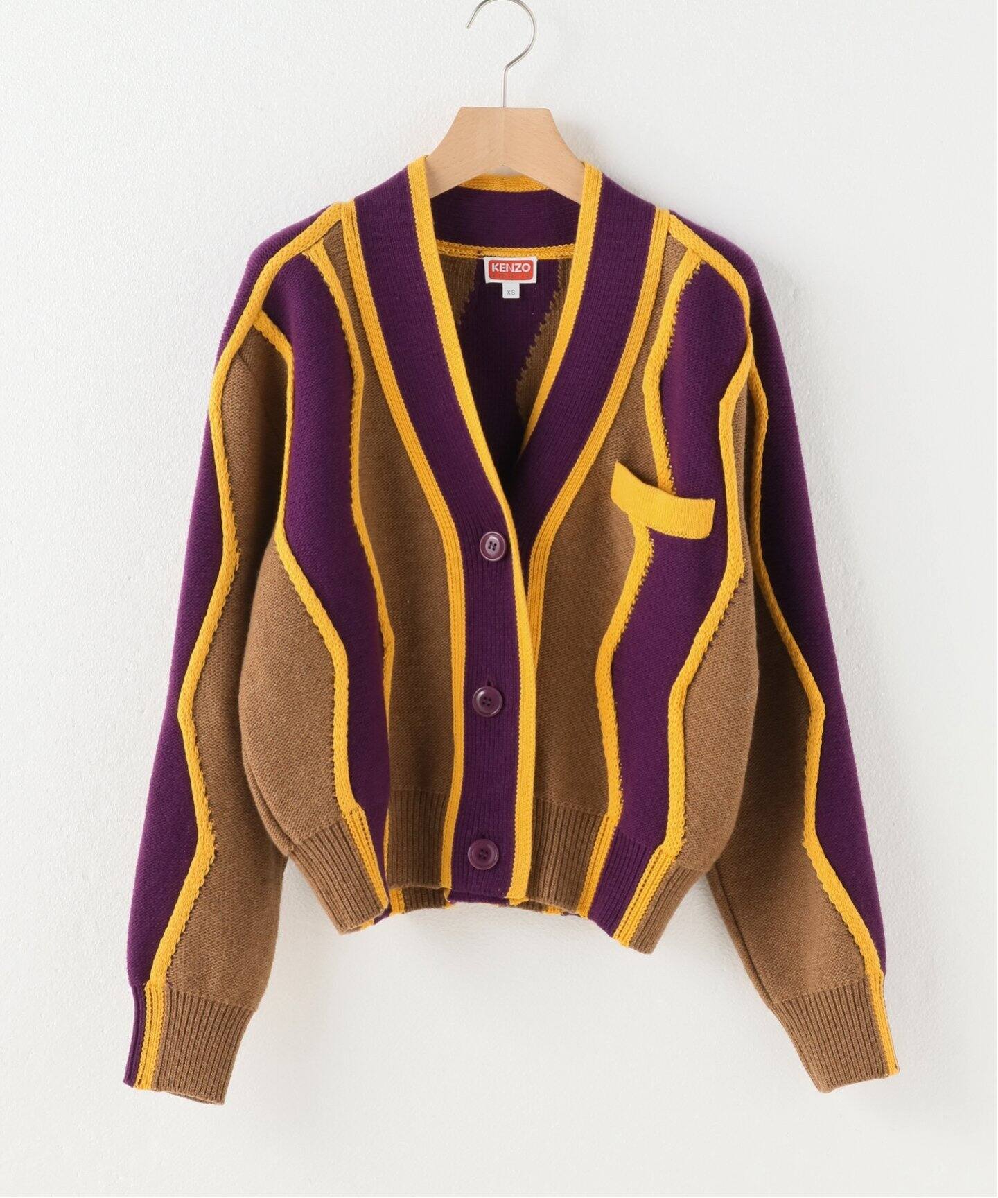 KENZO / ケンゾ―】WOMENS WAVY STRIPES CARDIGAN（カーディガン  