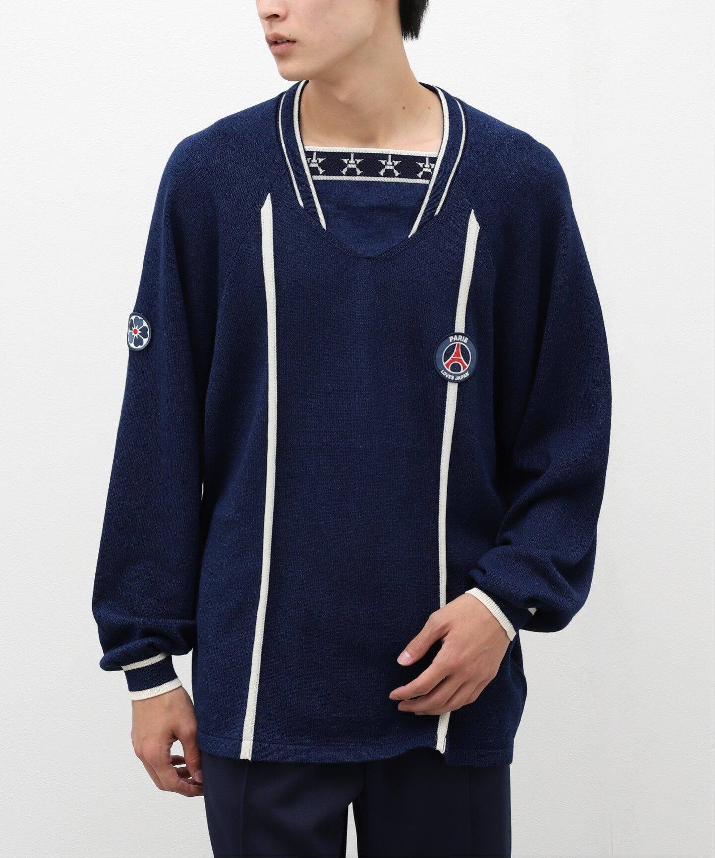 Poggy × Paris Saint-Germain】PSG PLJ INDIGO DYED SWEATER（ニット 