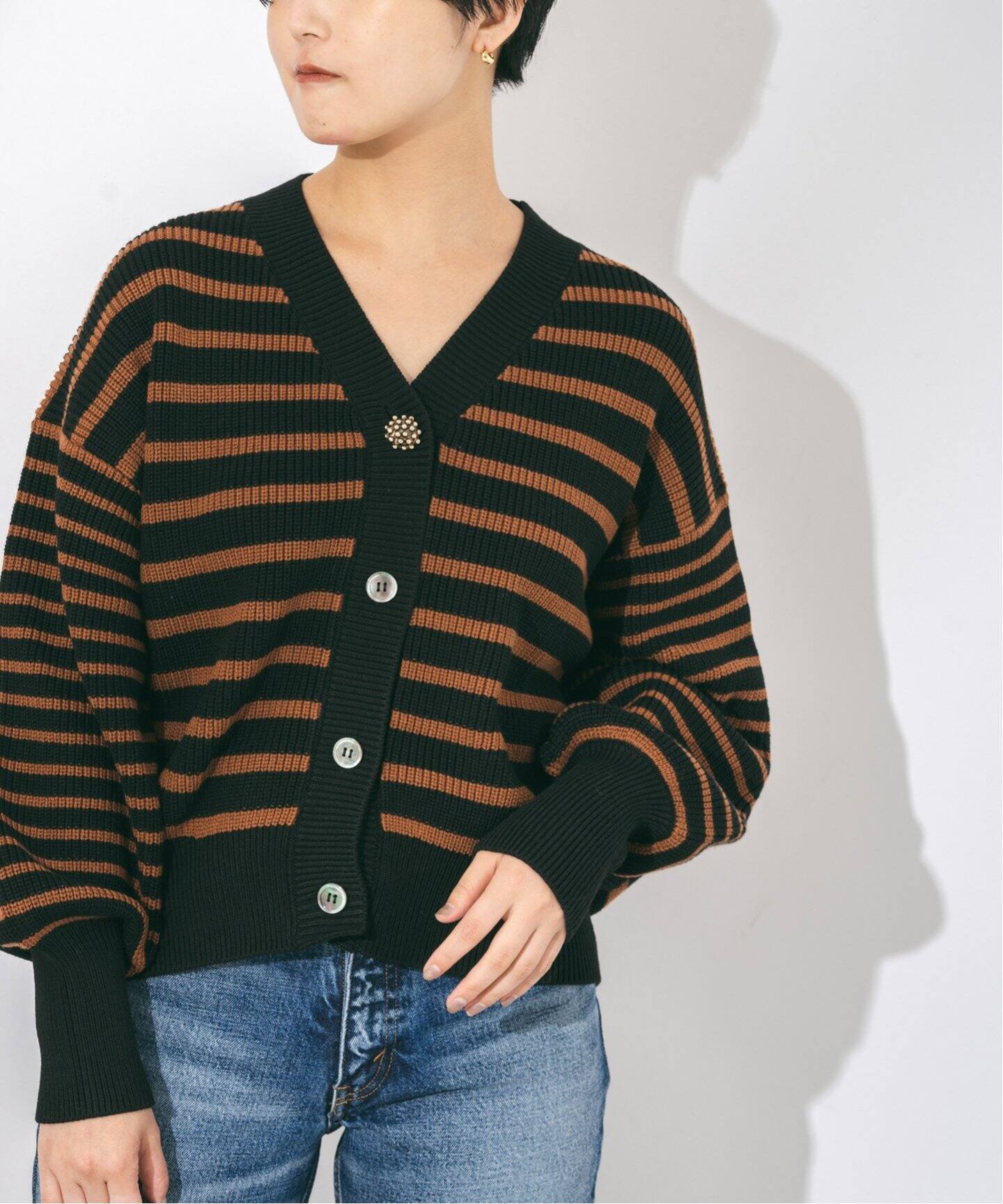 追加2》無地/ボーダー畦カーディガン（カーディガン）｜JOURNAL  