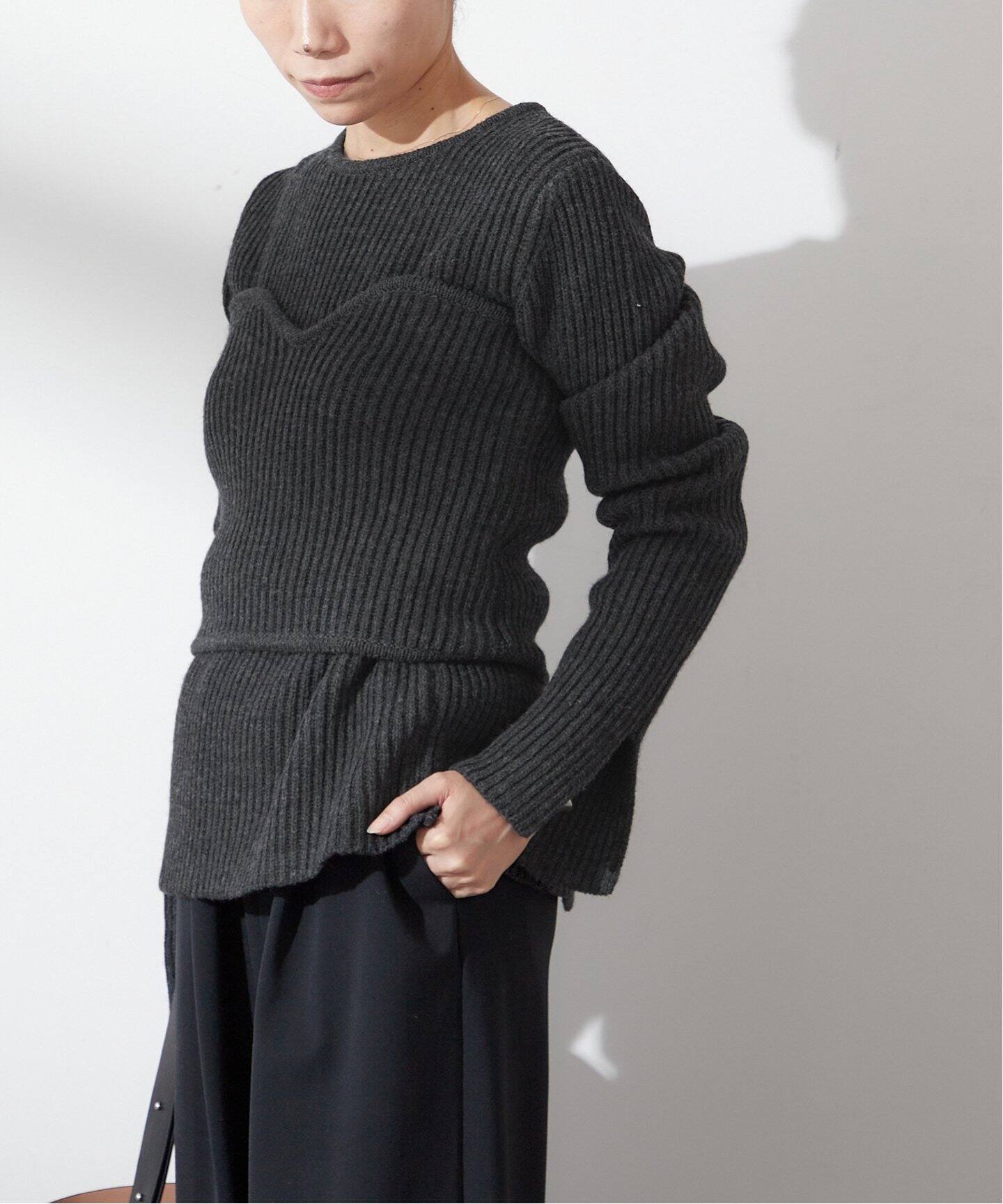 Uhr/ウーア】Bustier Combi Knit：ニット（ニット／セーター 