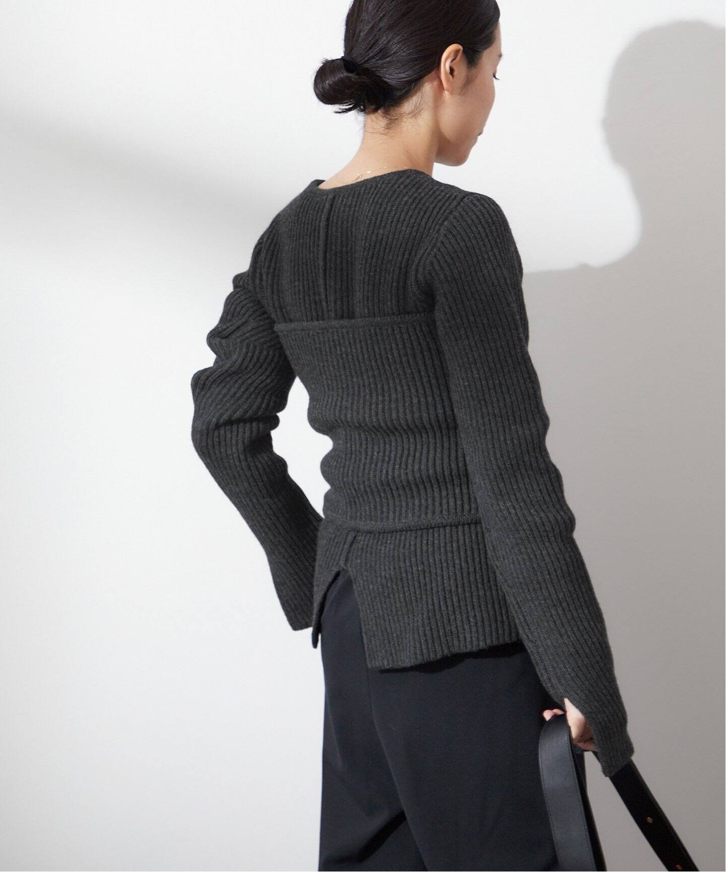 Uhr/ウーア】Bustier Combi Knit：ニット（ニット／セーター 