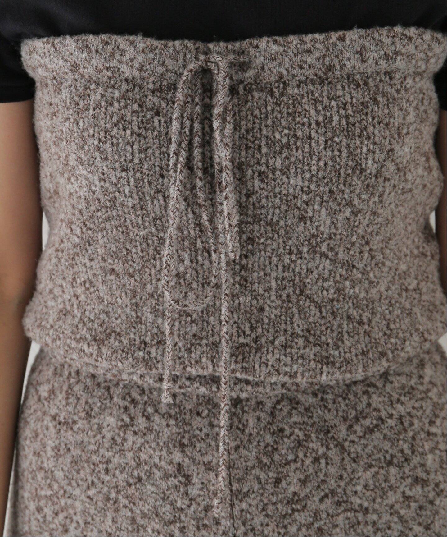 FUMIE TANAKA】 knit high waist PA：チューブトップオールインワン 
