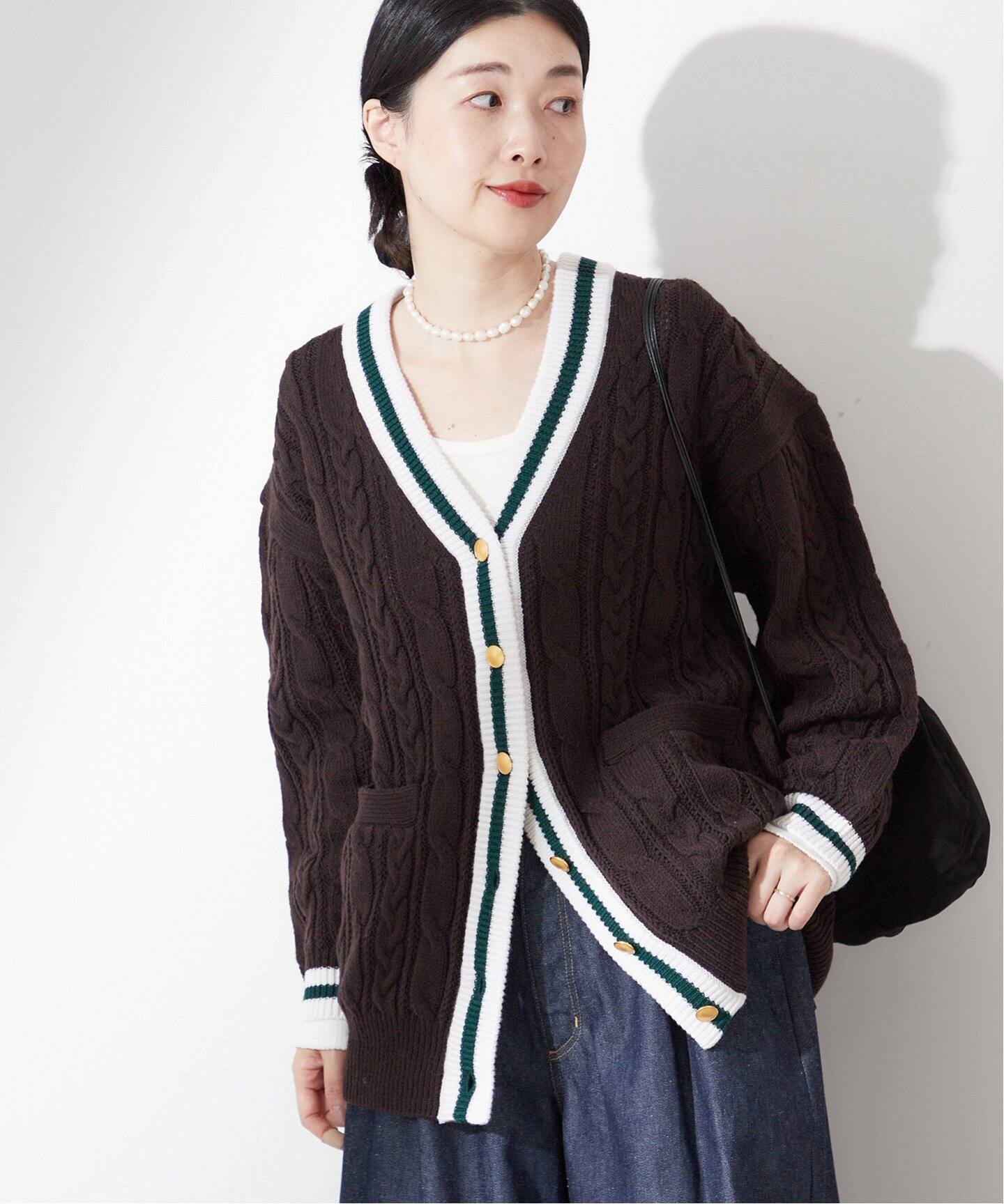 別注》【TRADITIONAL WEATHERWEAR】CABLE TILDEN CARDIGAN  