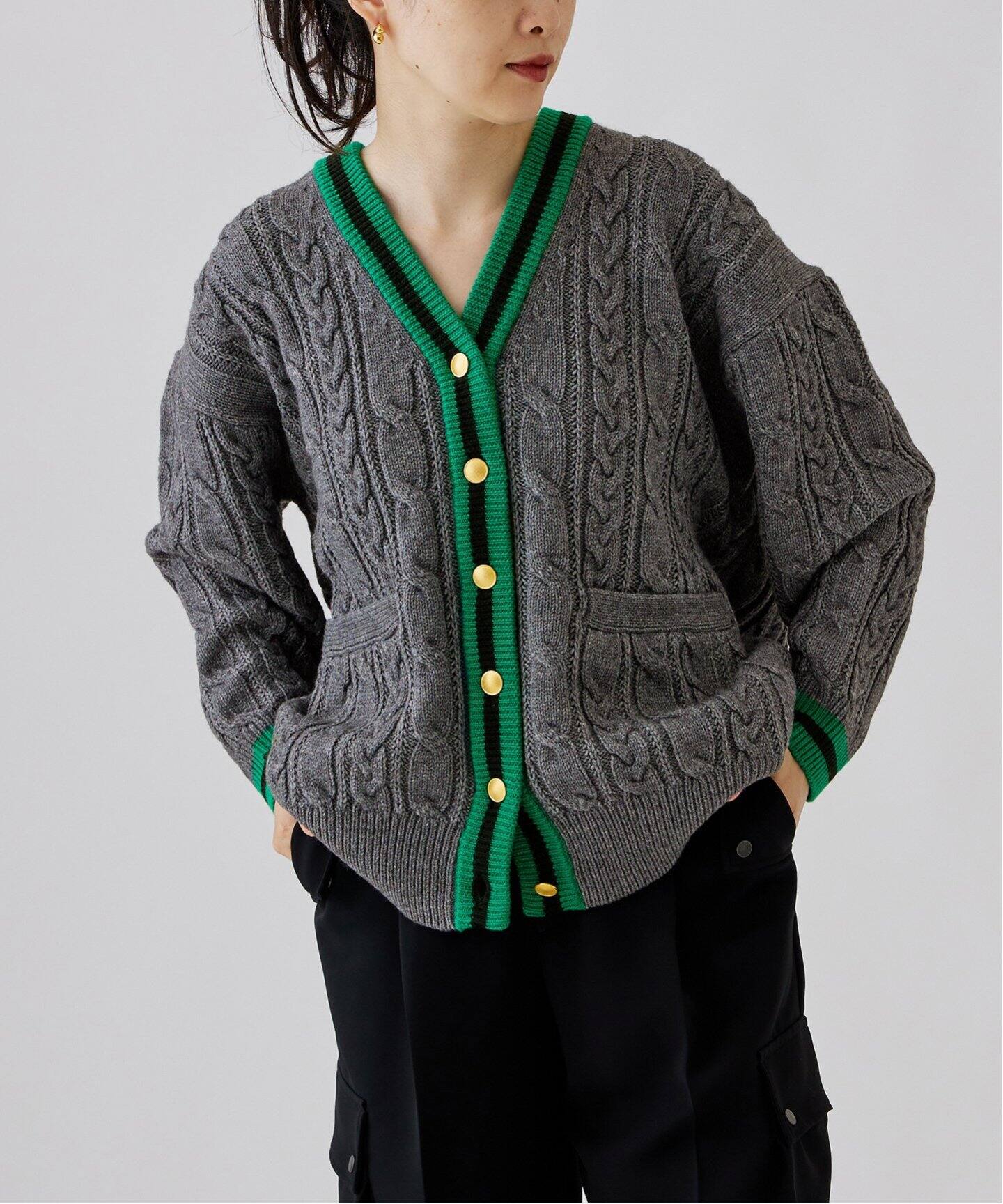 別注》【TRADITIONAL WEATHERWEAR】CABLE TILDEN CARDIGAN  
