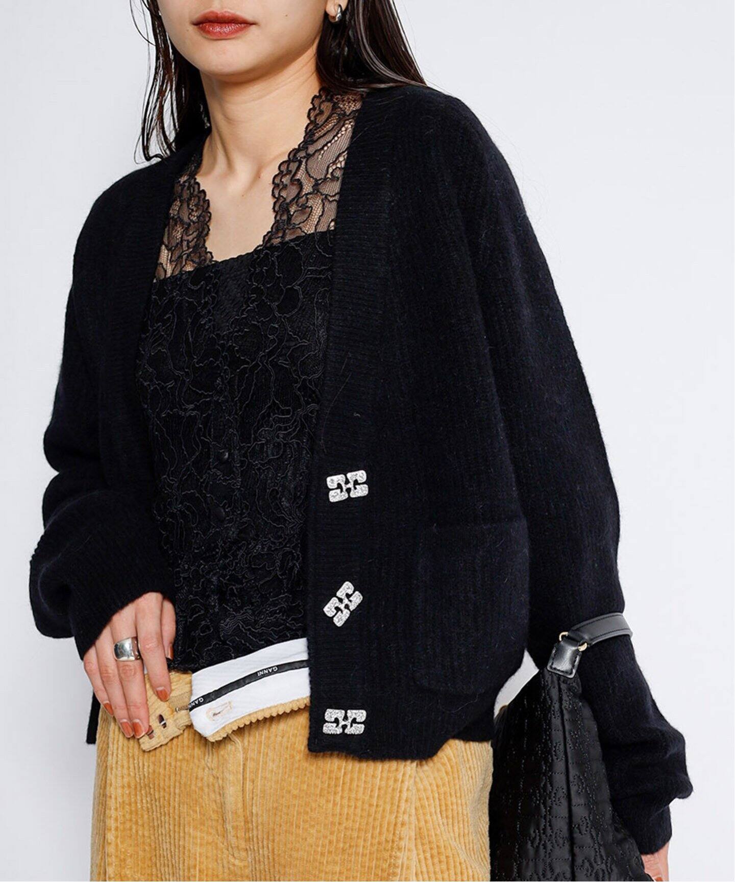 GANNI/ガニー】Soft Wool Cardigan Solid：カーディガン（カーディガン  