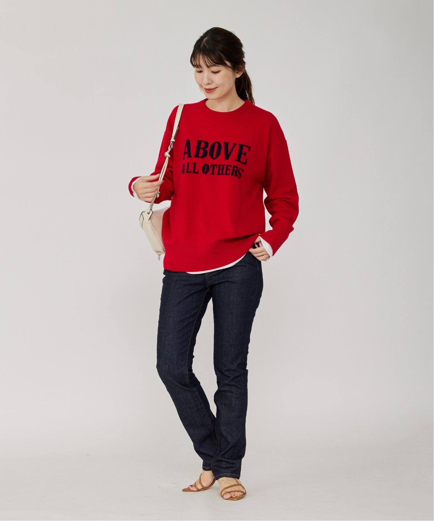 JOURNAL STANDARD カシミア 長袖ニットセーター 赤ニット - メルカリ