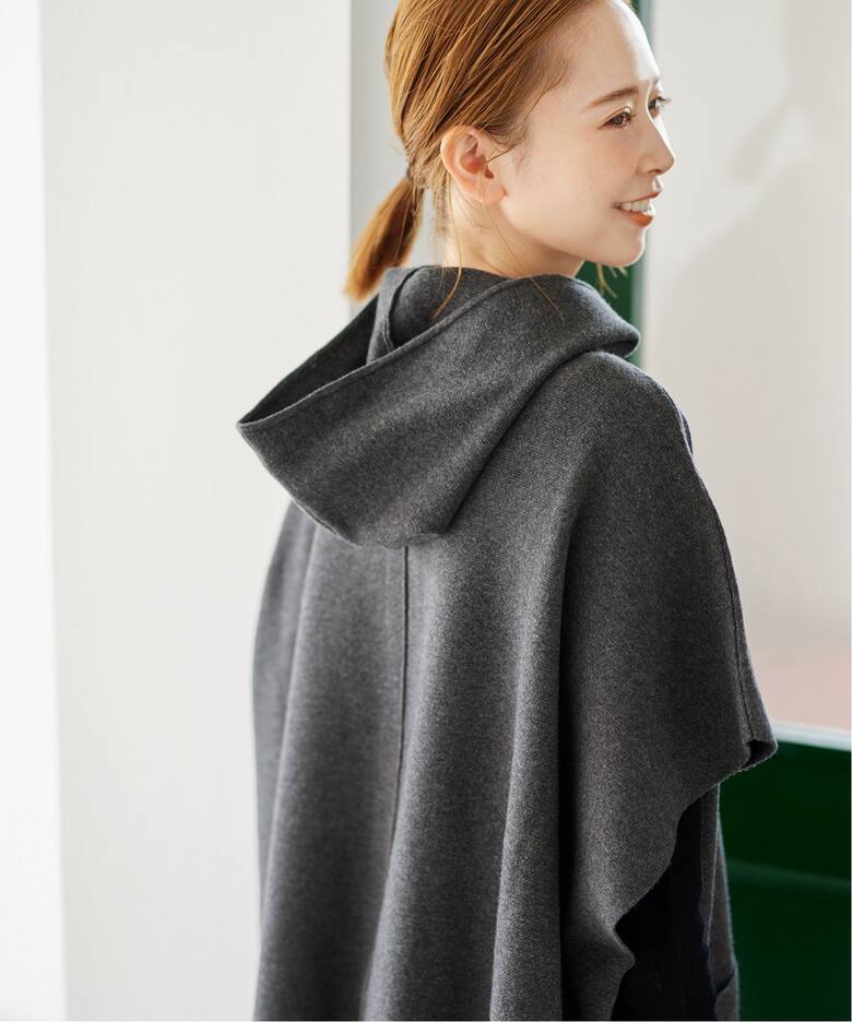 ANNE マフラー ストール マント ポンチョ フード付き でかく 