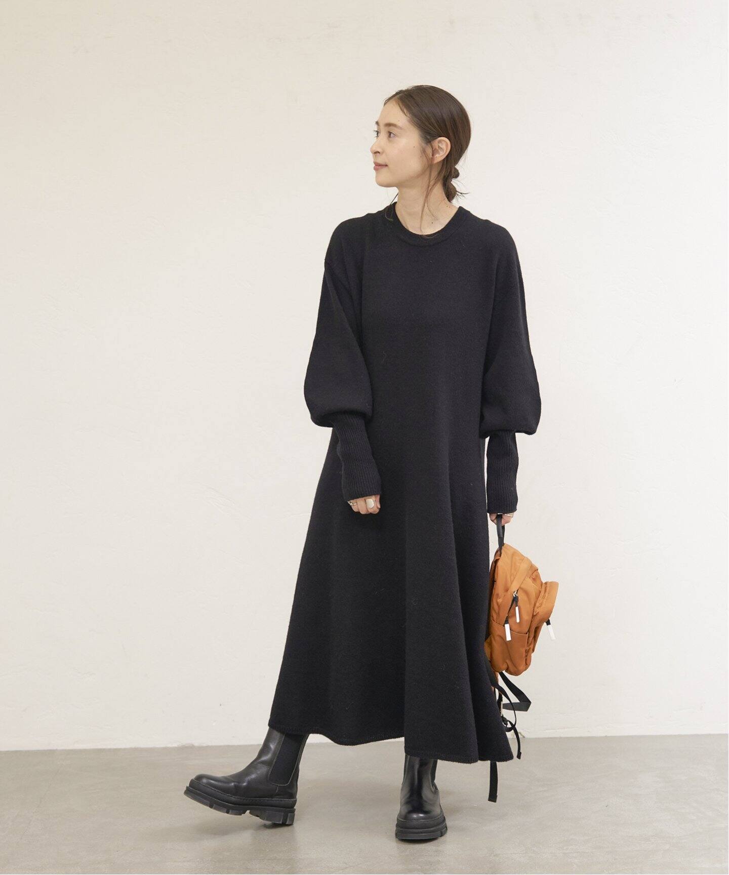 ウォッシャブルフレアニットワンピース（ワンピース）｜JOURNAL  