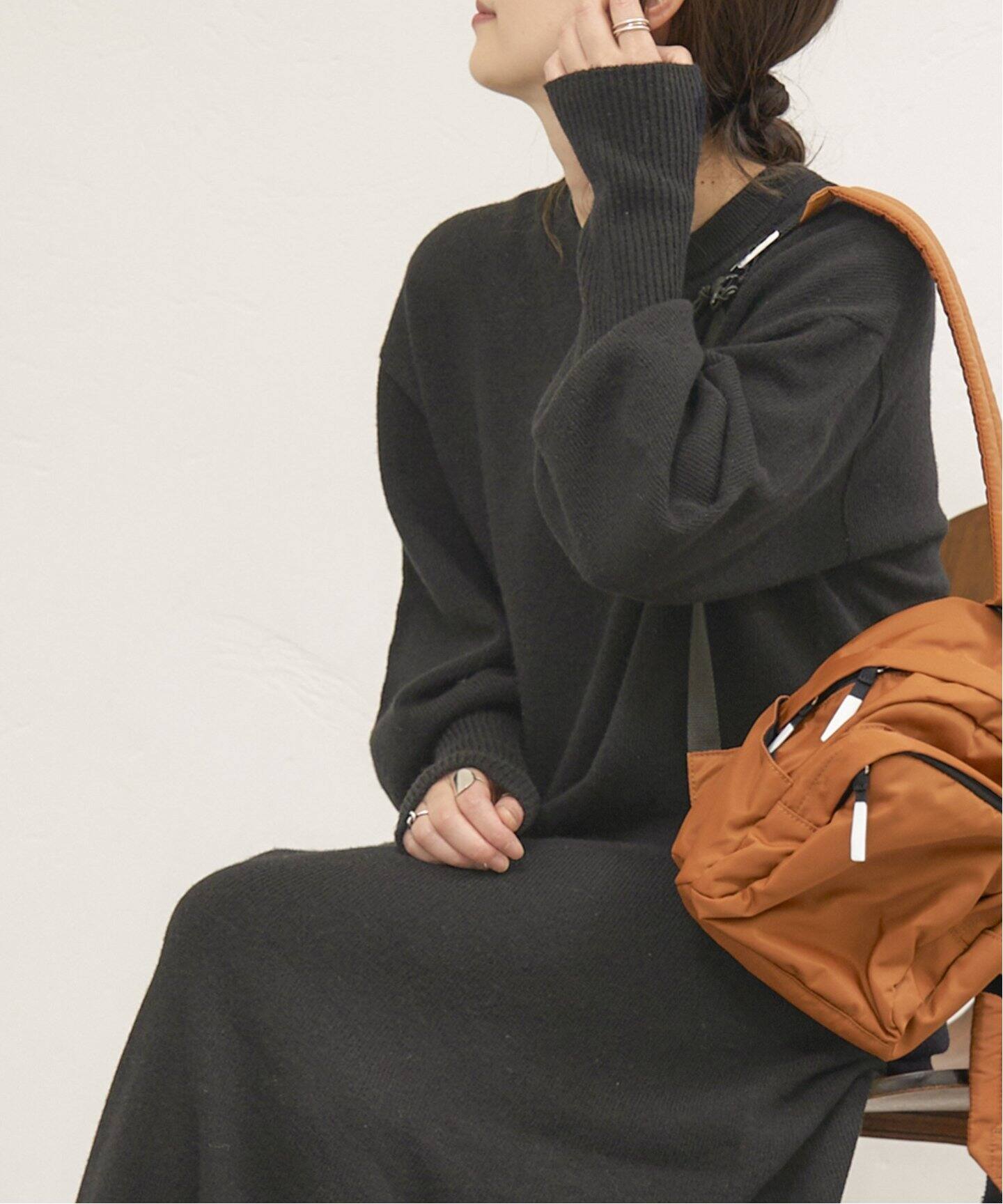 ウォッシャブルフレアニットワンピース（ワンピース）｜JOURNAL  