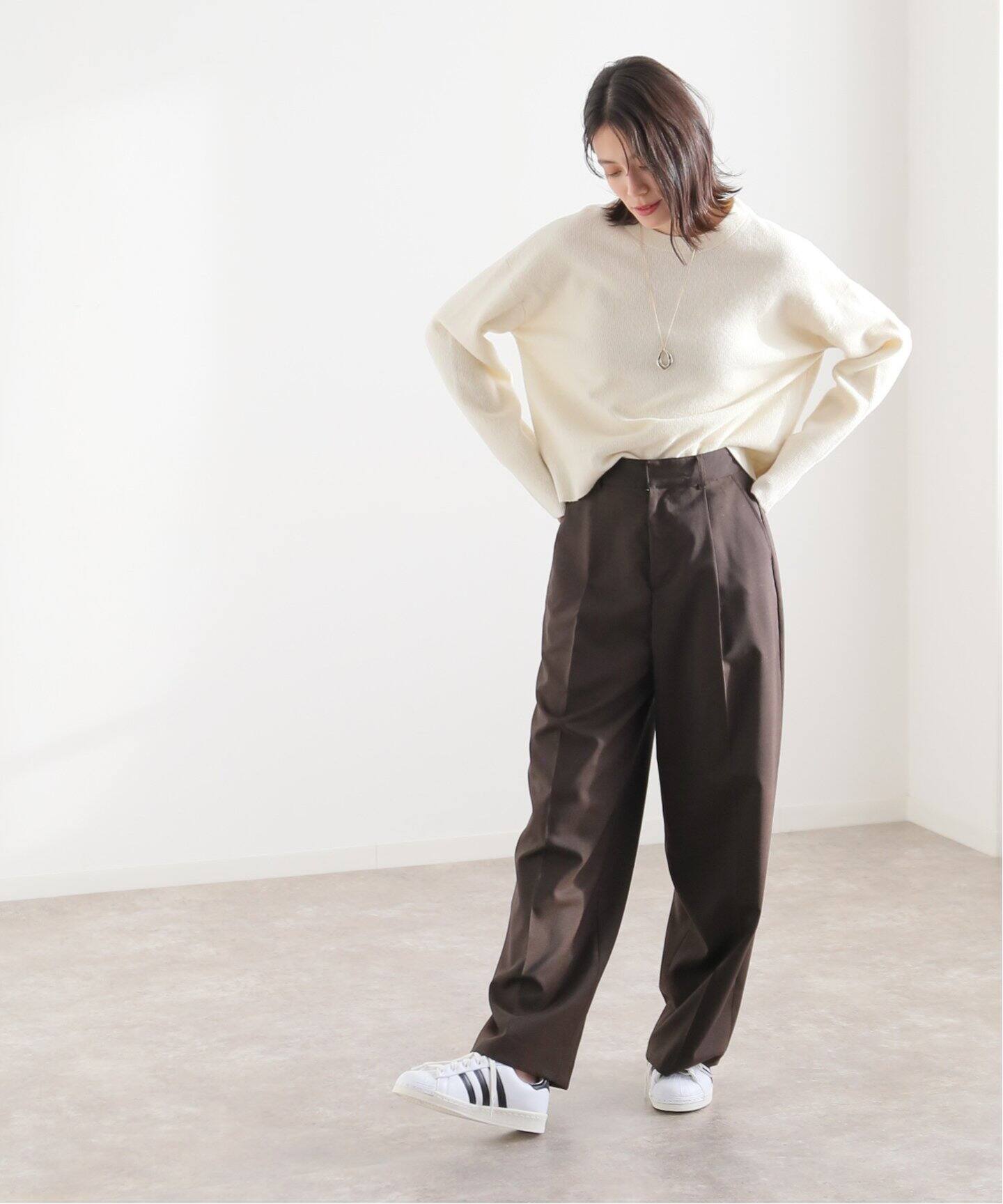 キャメルコンアゼショートタケプルオーバー（ニット／セーター 