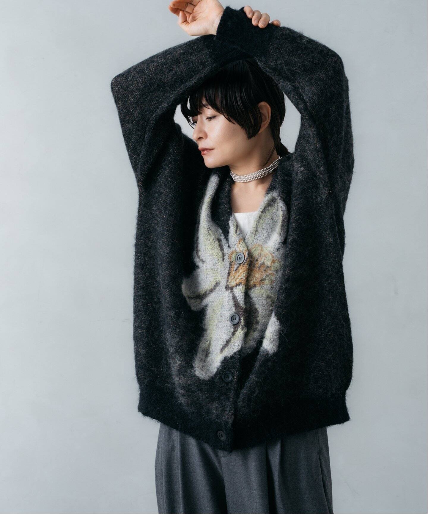 TOLIGHT×JOURNALSTANDARD】モヘヤジャガードカーディガン  