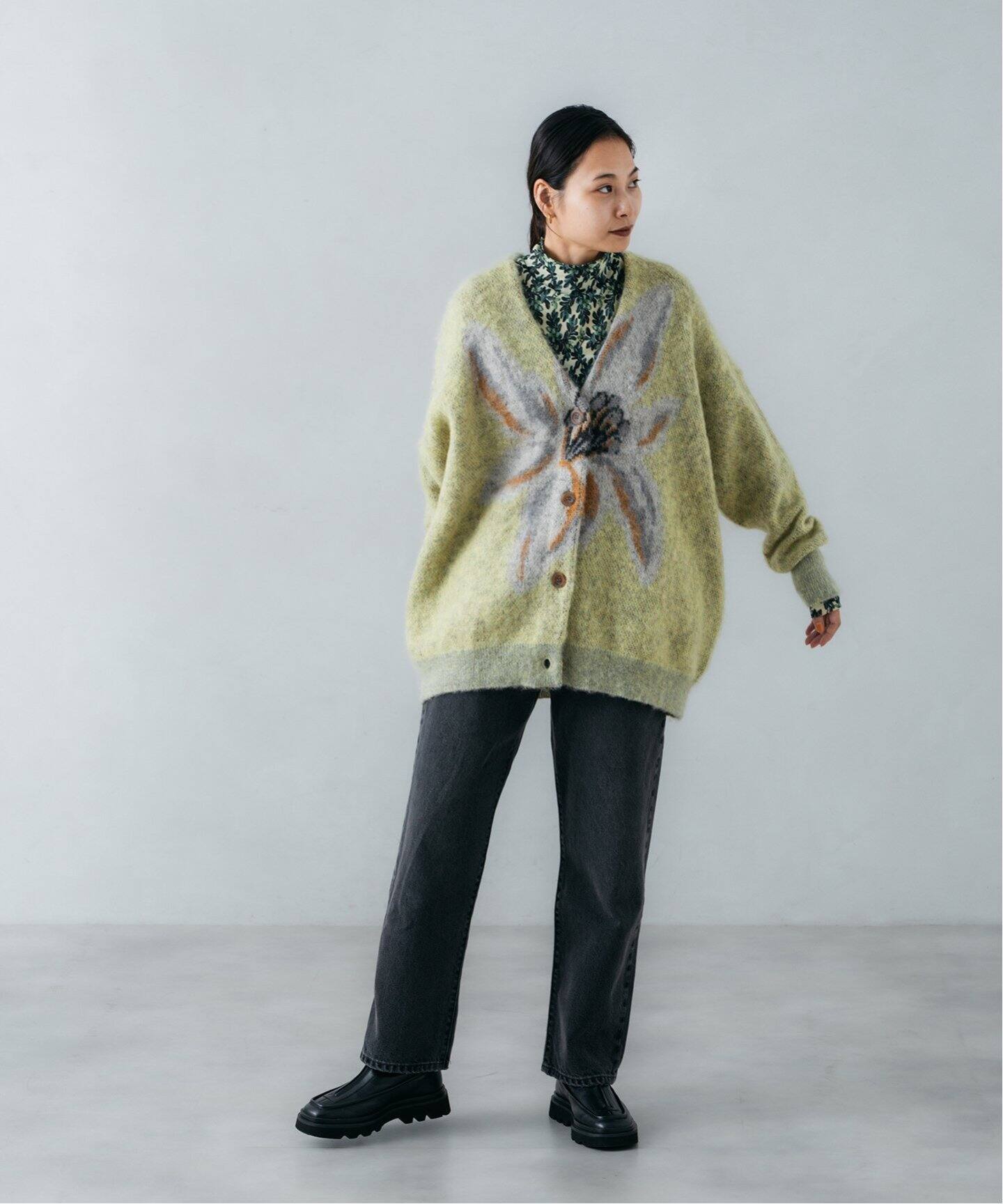 TOLIGHT×JOURNALSTANDARD】モヘヤジャガードカーディガン  