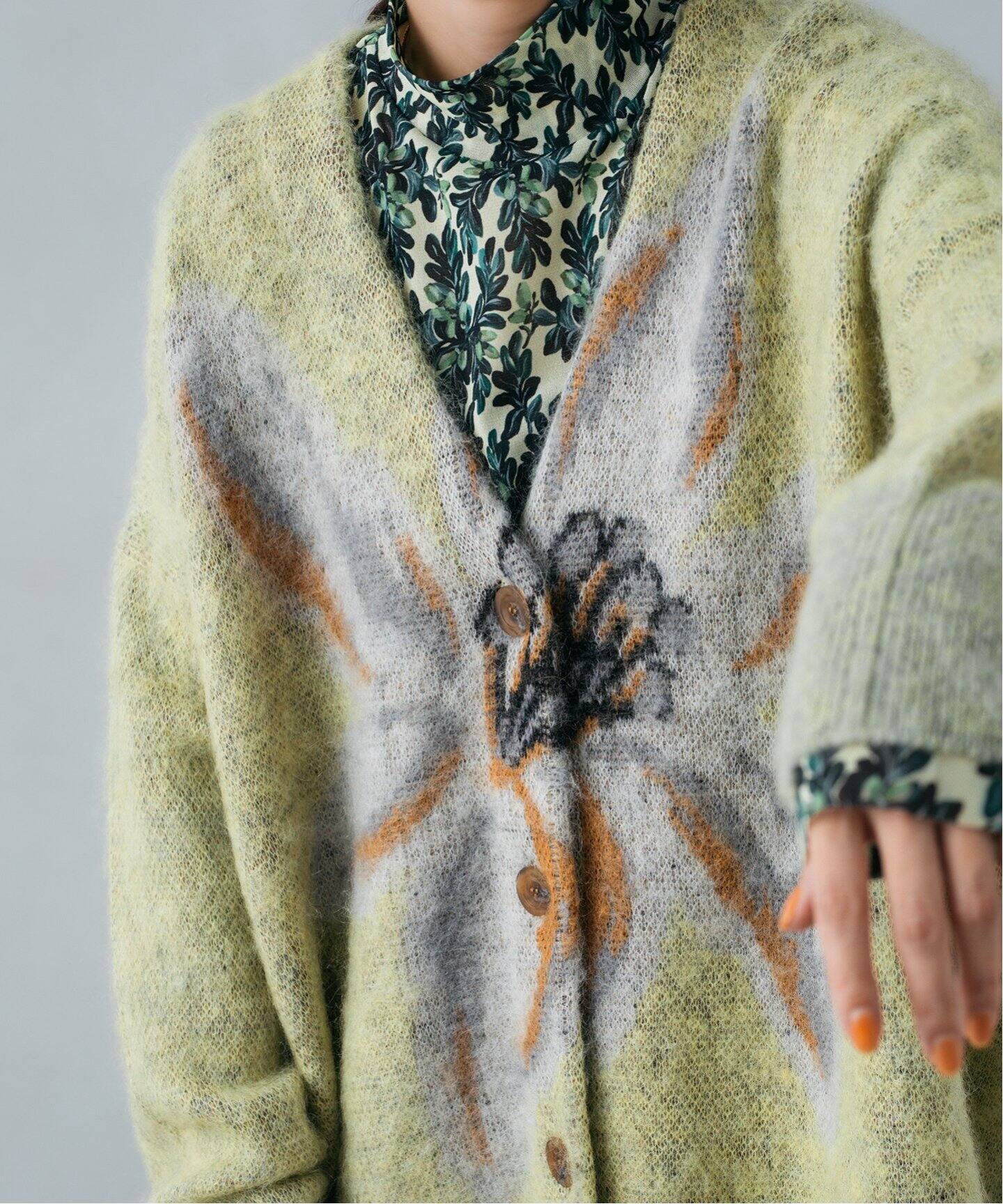 TOLIGHT×JOURNALSTANDARD】モヘヤジャガードカーディガン  