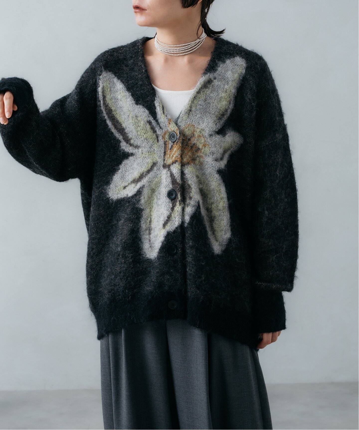 TOLIGHT×JOURNALSTANDARD】モヘヤジャガードカーディガン  