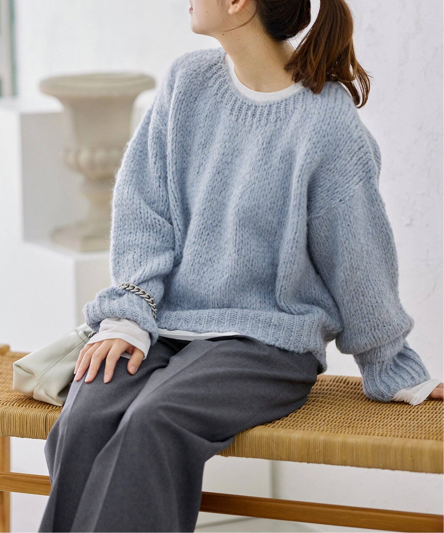 追加》別注【TRICOTS JEANMARC】クロップドニットプルオーバー（ニット  