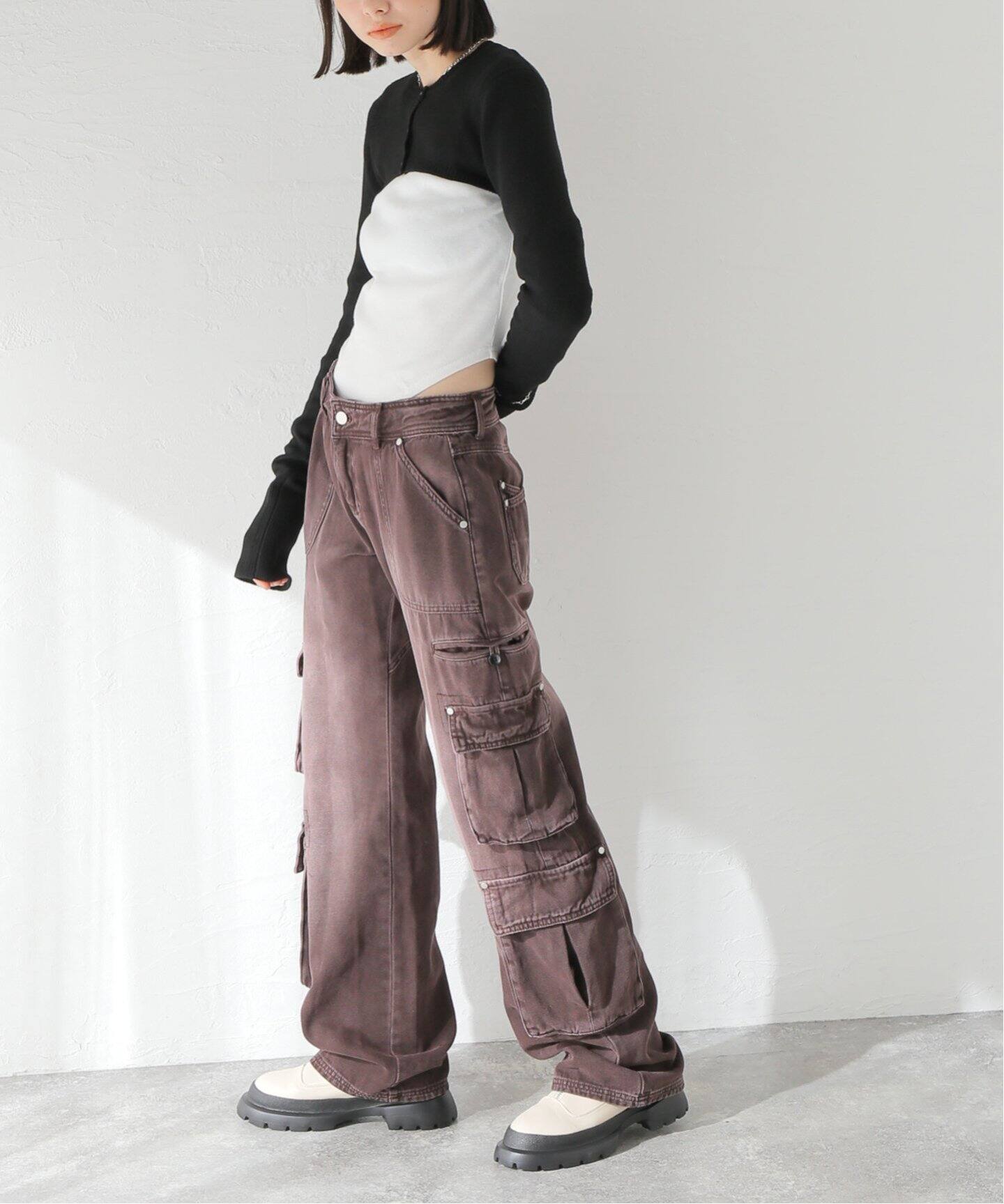 Danielle Guizio】MICRO CARDIGAN:カーディガン（カーディガン 