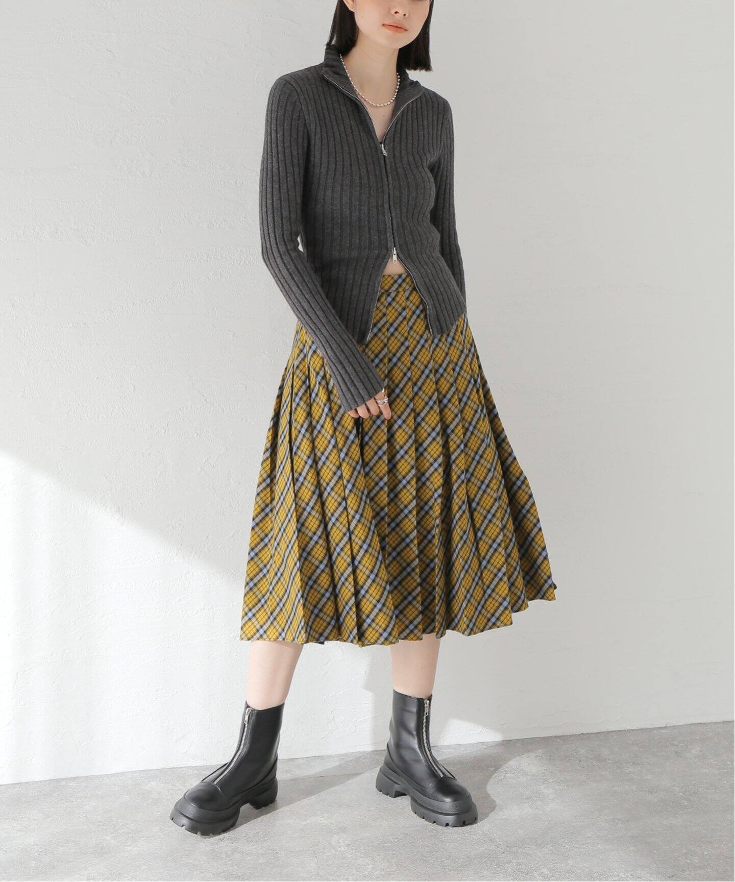 Danielle Guizio】NELL ZIP UP：ニットカーディガン（カーディガン  