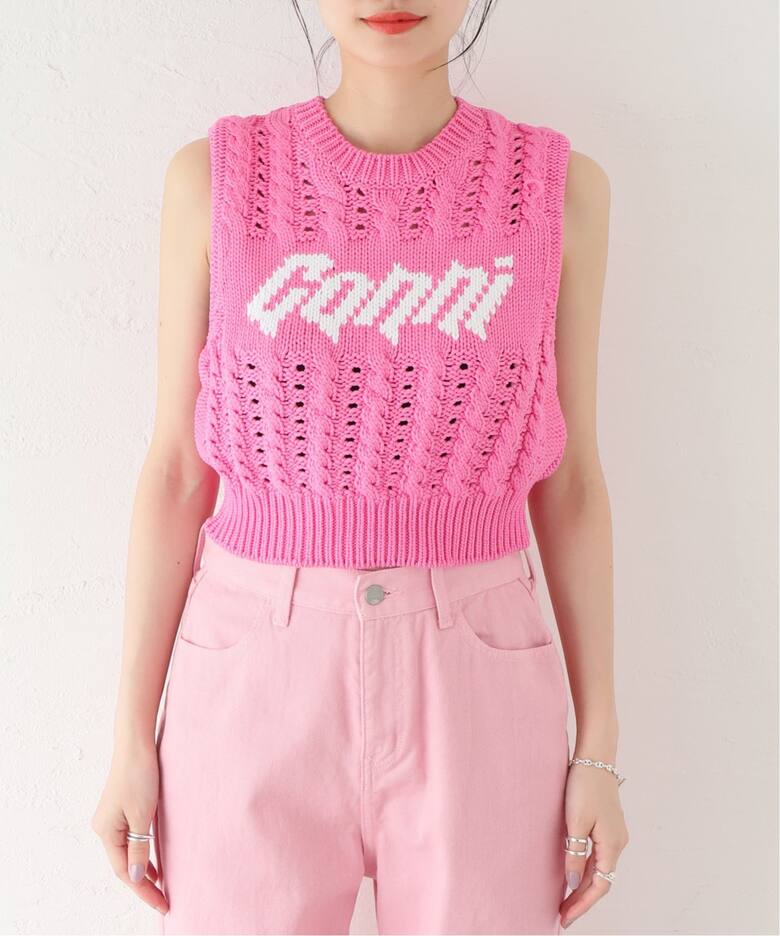 【GANNI / ガニー】Viscose Rope Cropped Vest：ベスト（ベスト）｜Oriens JOURNAL STANDARD