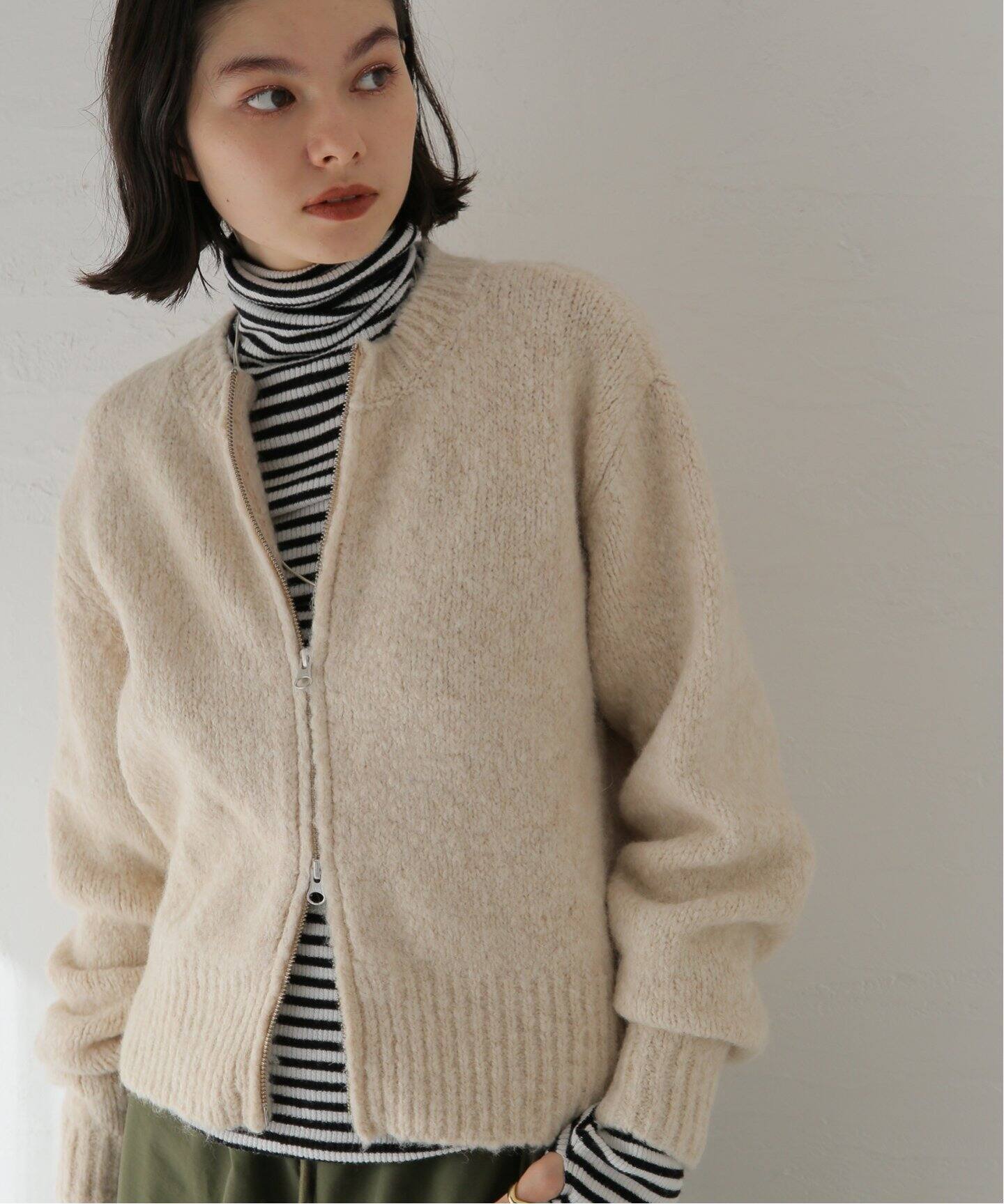 PALOMA WOOL/パロマ ウール】1BESITO ZIP：ジップニット（ニット  