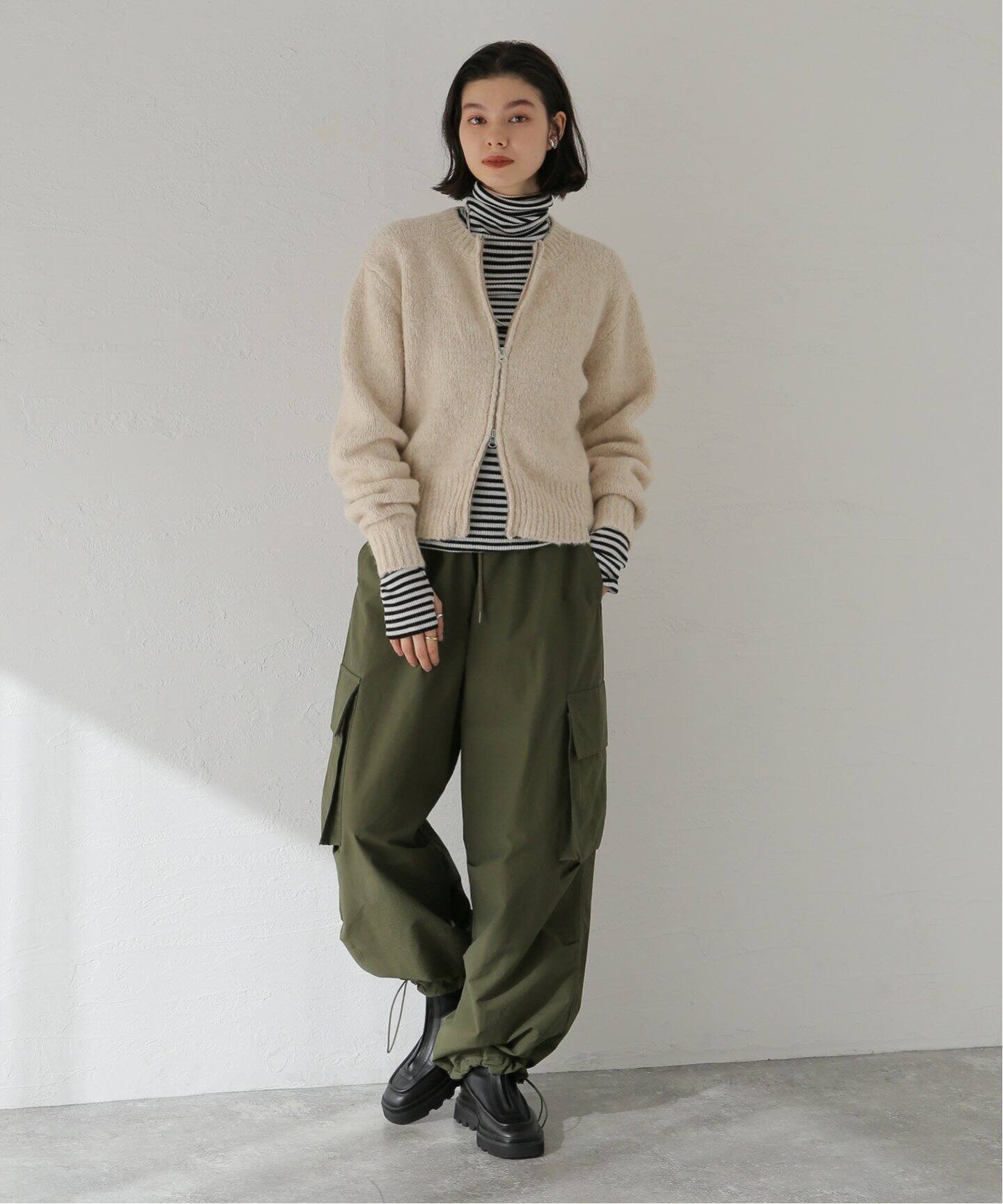 PALOMA WOOL/パロマ ウール】1BESITO ZIP：ジップニット（ニット 
