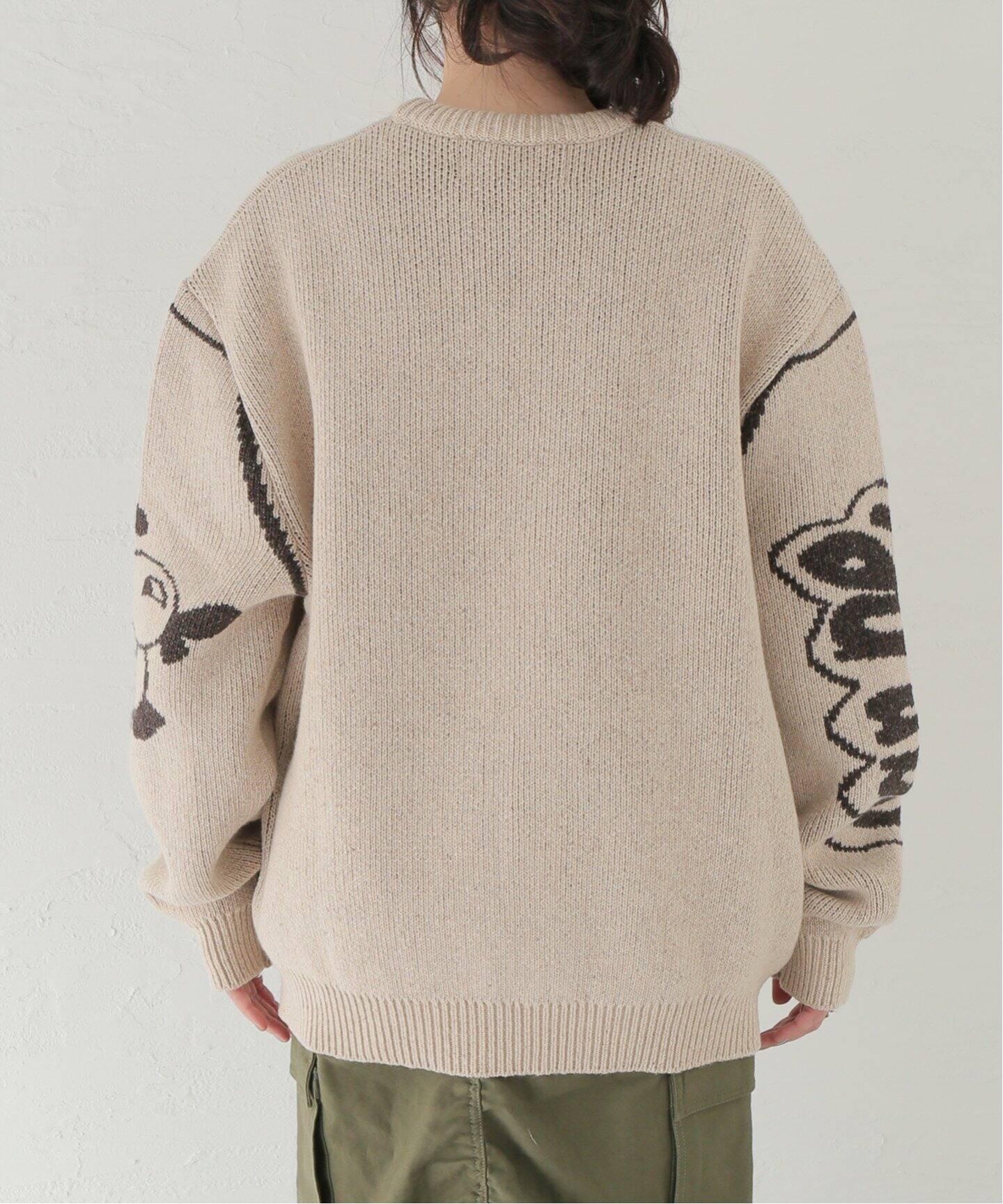 Carne Bollente/カルネボレンテ】Cartoon Wetwork Knit：ニット 