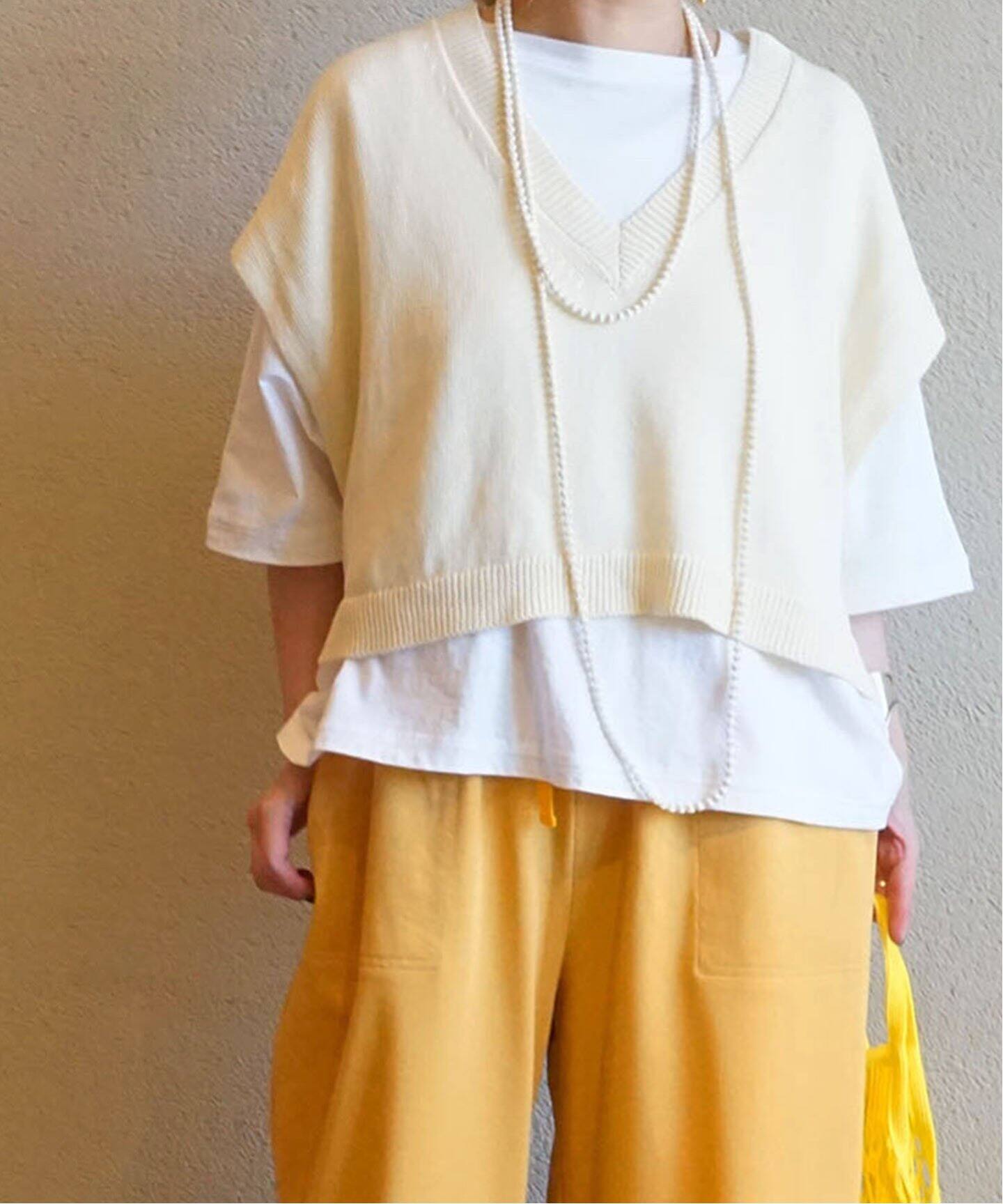 ラミーコットンテンジクVネックベスト（ベスト）｜journal standard  