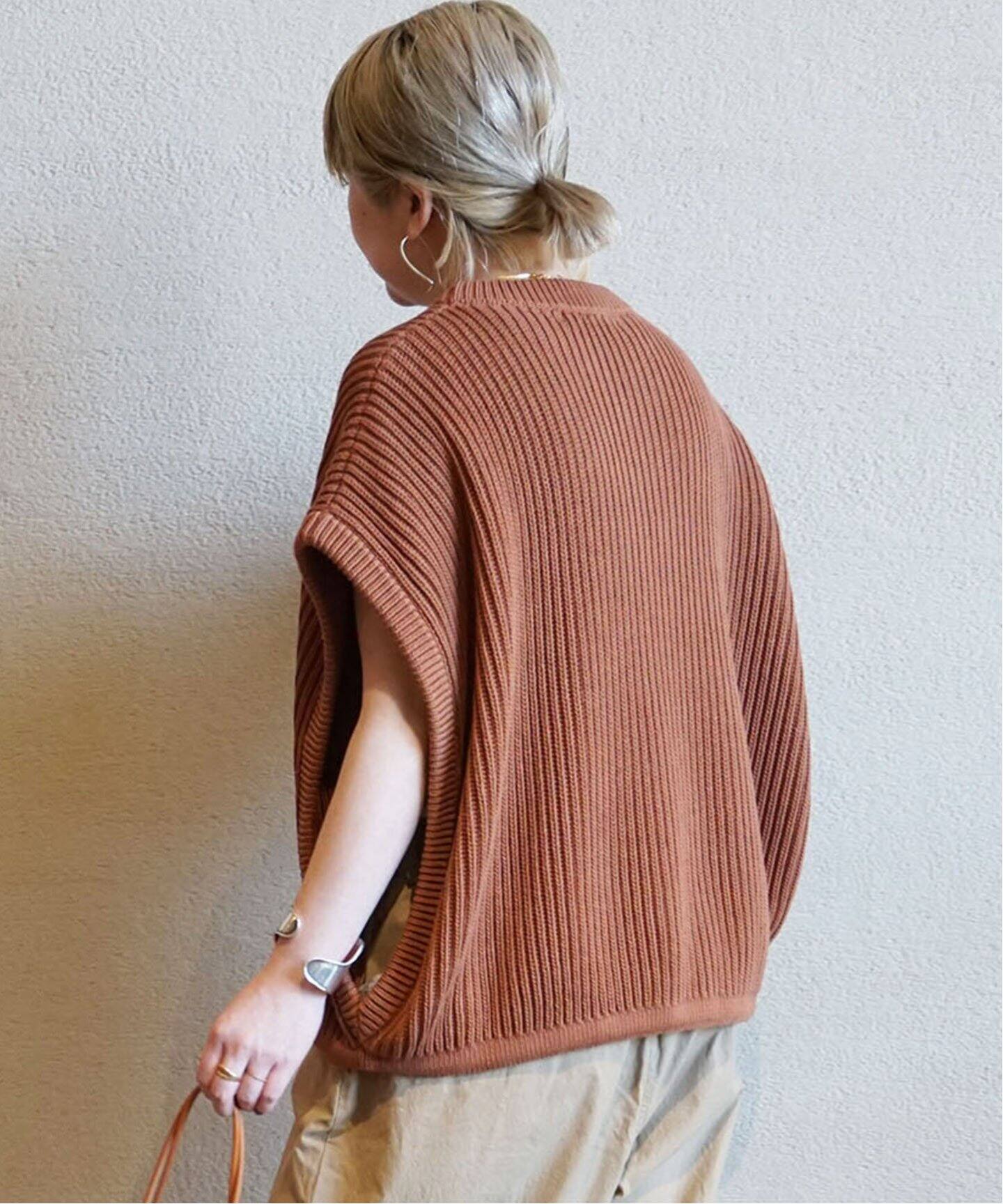 CRISTA SEYA / クリスタ セヤ】LARGE GILLET WITH LEATHER（ベスト 