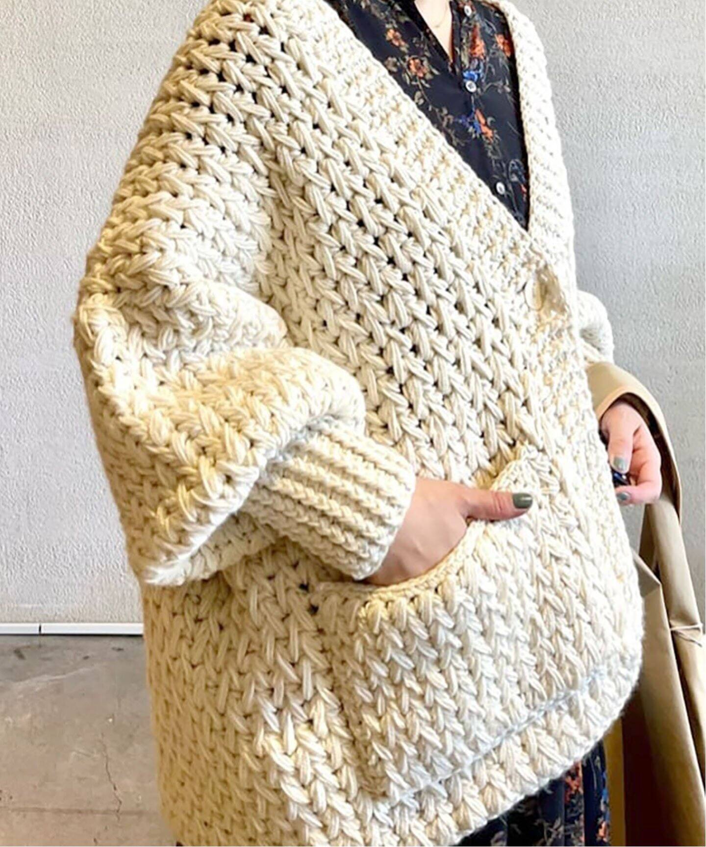 MAYDI /マイディ】OVERSIZED CLOCHET CARDIGAN（カーディガン 