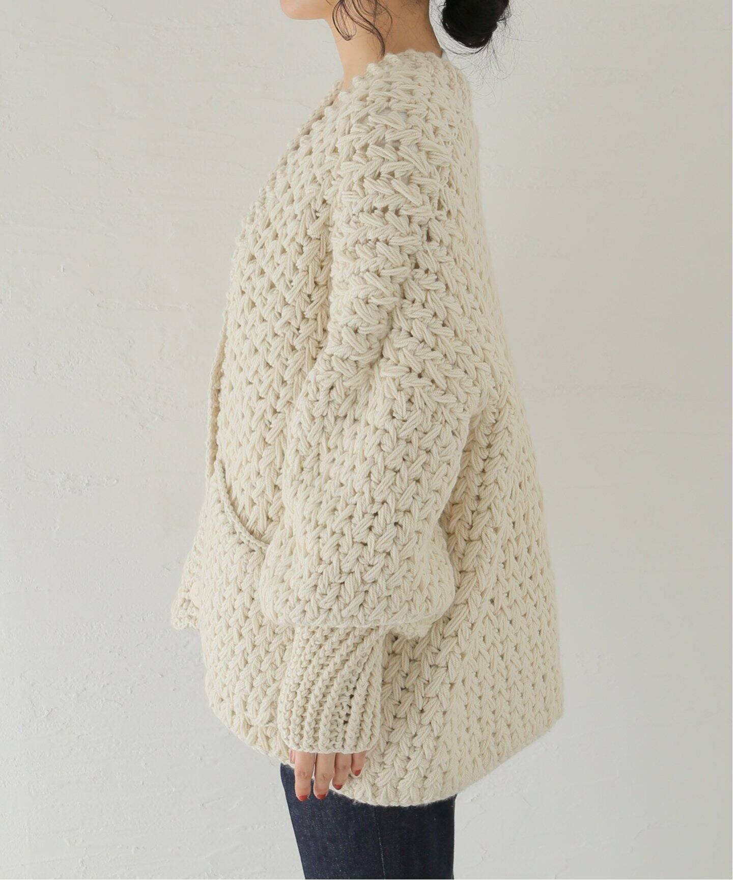 MAYDI /マイディ】OVERSIZED CLOCHET CARDIGAN（カーディガン 