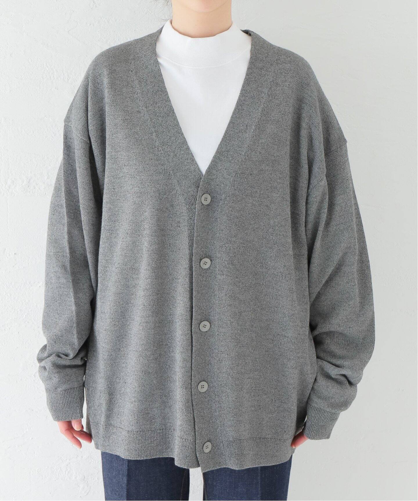 ATON WOOL WASHIオーバーサイズカーディガンUNISEX （WOOL WASHI 