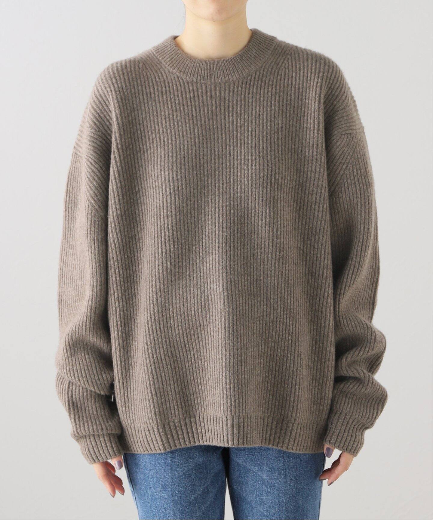 SEEALL / シーオール】OVERSIZED CREWNECK SWEATER（ニット／セーター 