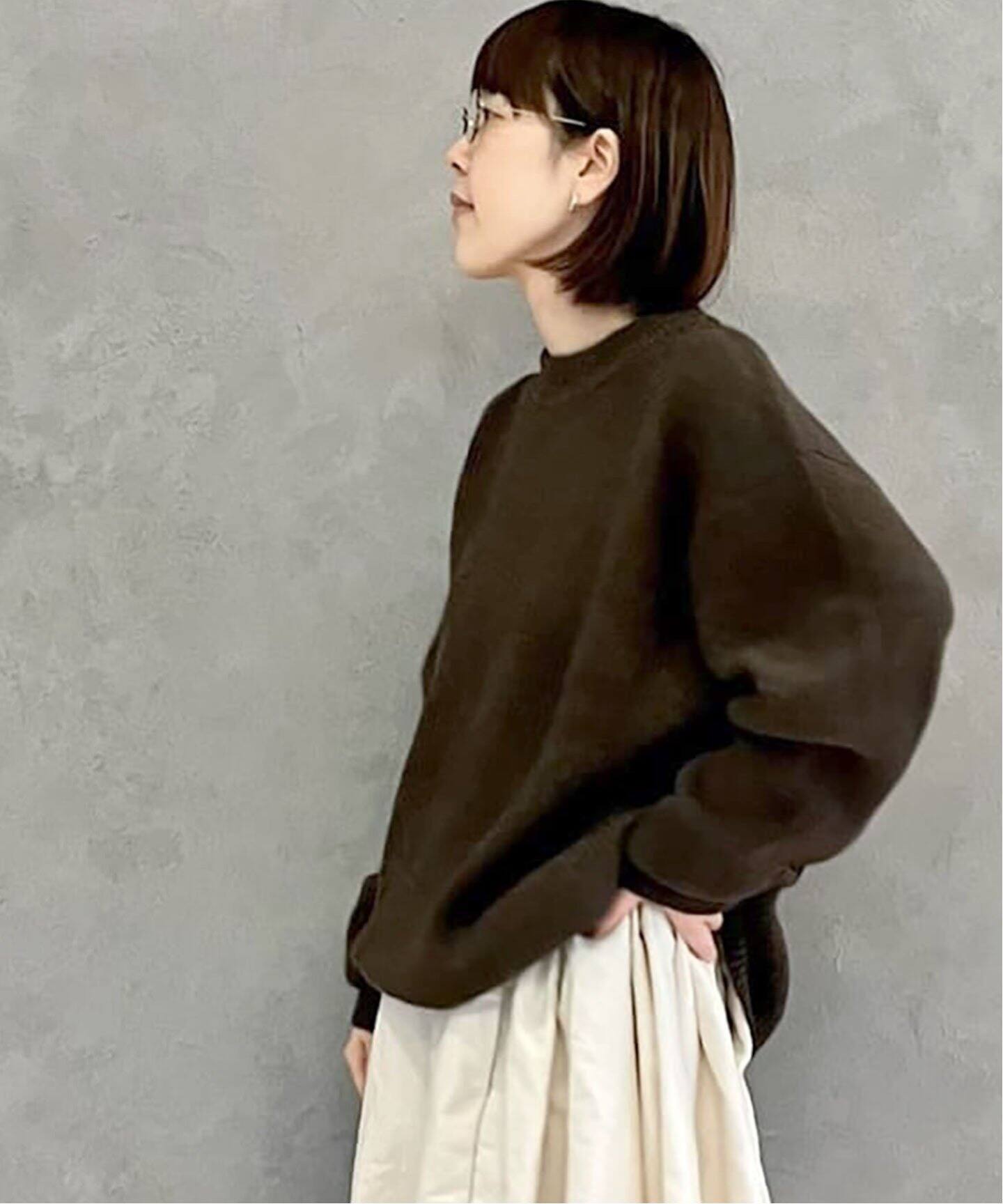 SEEALL / シーオール】OVERSIZED CREWNECK SWEATER（ニット／セーター 
