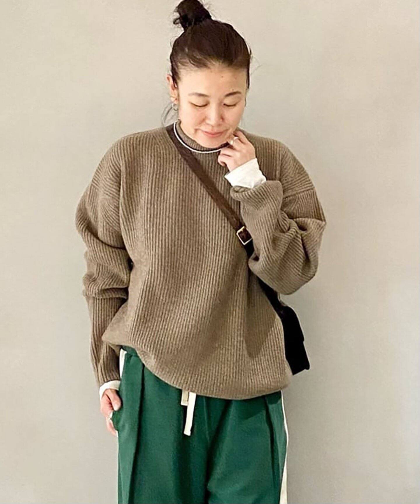 SEEALL / シーオール】OVERSIZED CREWNECK SWEATER（ニット／セーター  