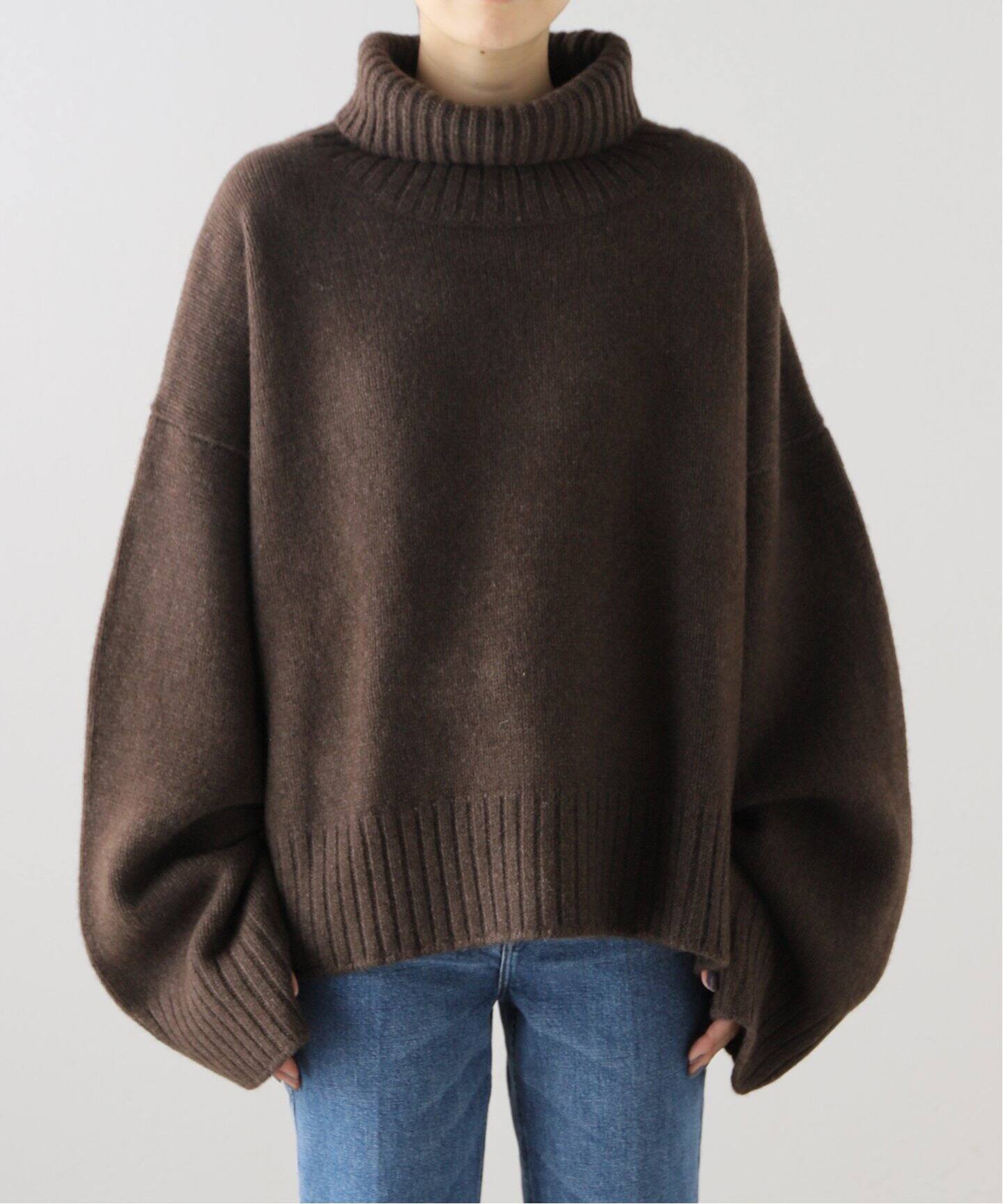 SEEALL / シーオール】OVERSIZED HIGHNECK SWEATER（ニット／セーター 