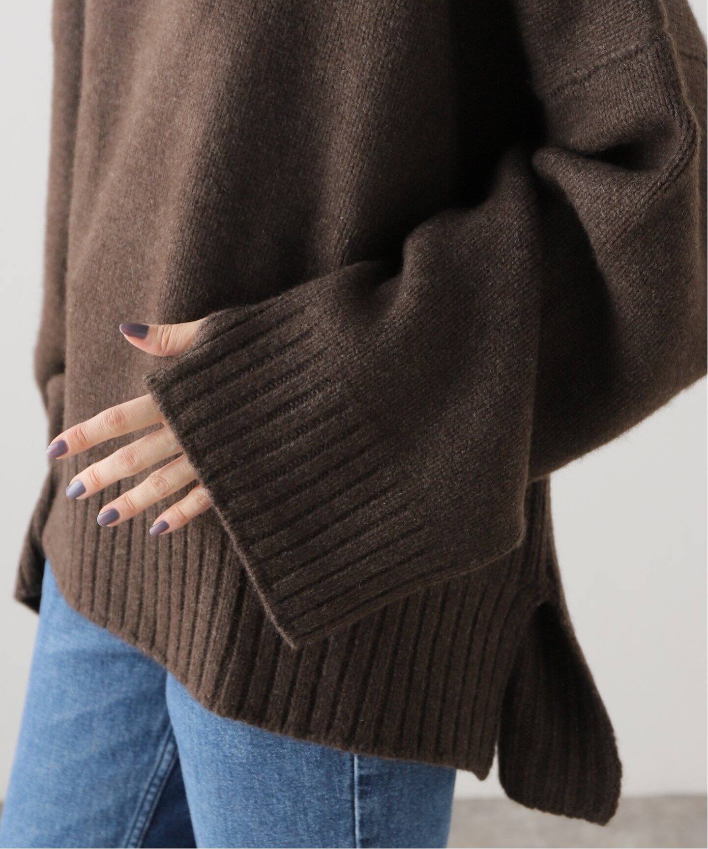 SEEALL / シーオール】OVERSIZED HIGHNECK SWEATER（ニット／セーター 