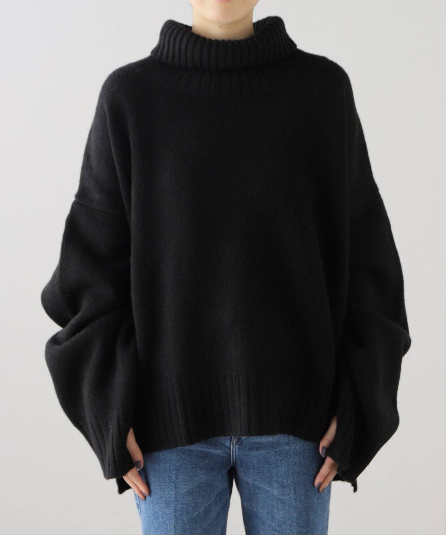 SEEALL / シーオール】OVERSIZED HIGHNECK SWEATER（ニット／セーター  
