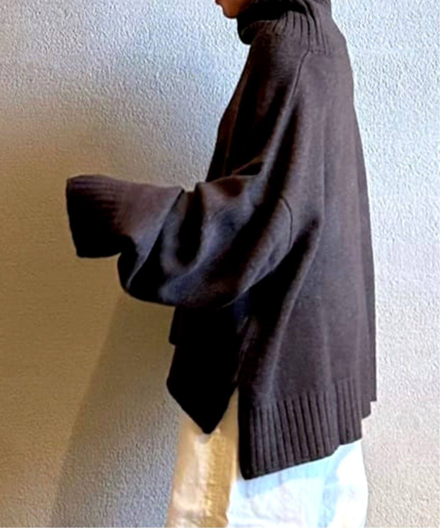 SEEALL / シーオール】OVERSIZED HIGHNECK SWEATER（ニット／セーター 